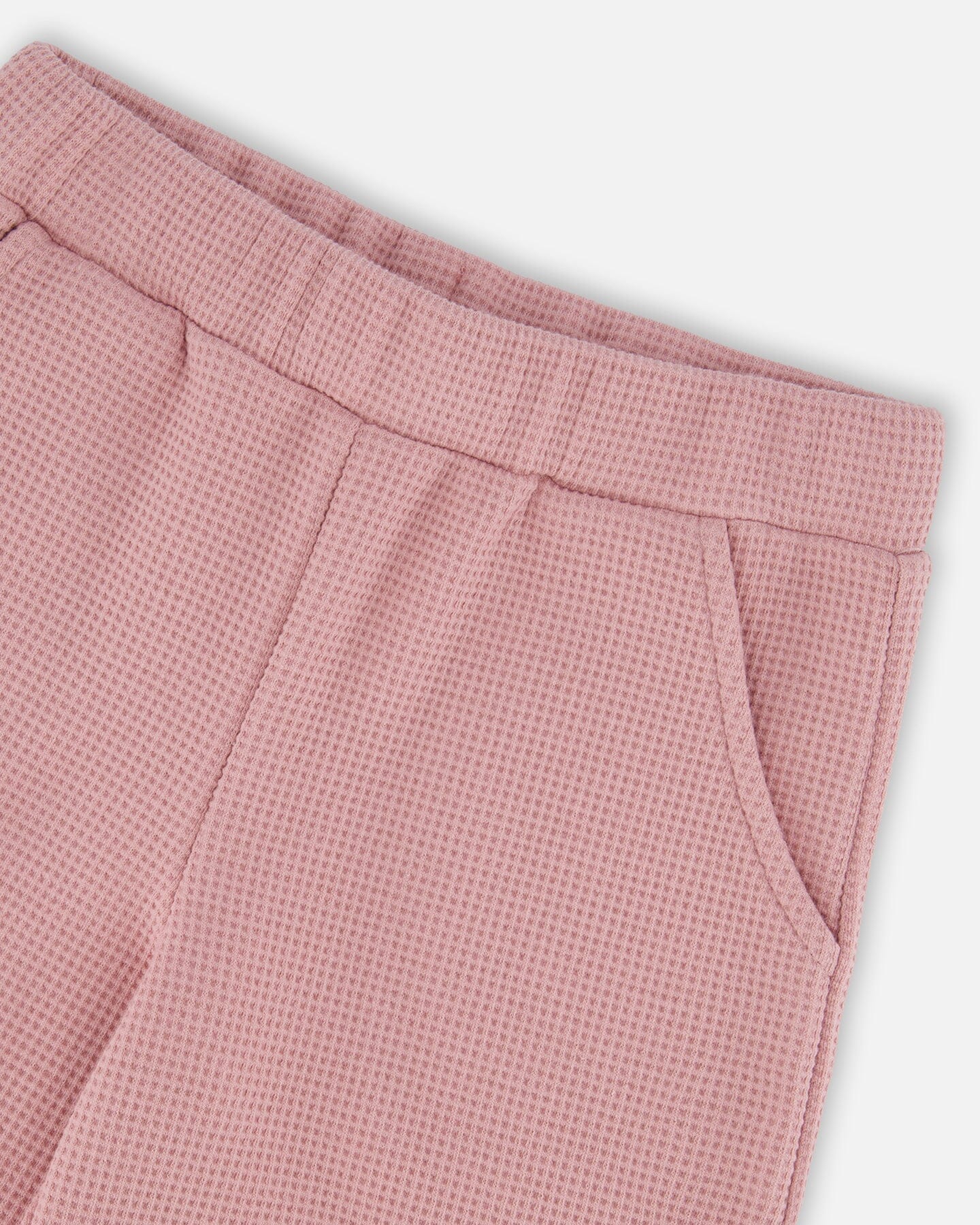 Waffle Flare Leg Pants Dusty Pink