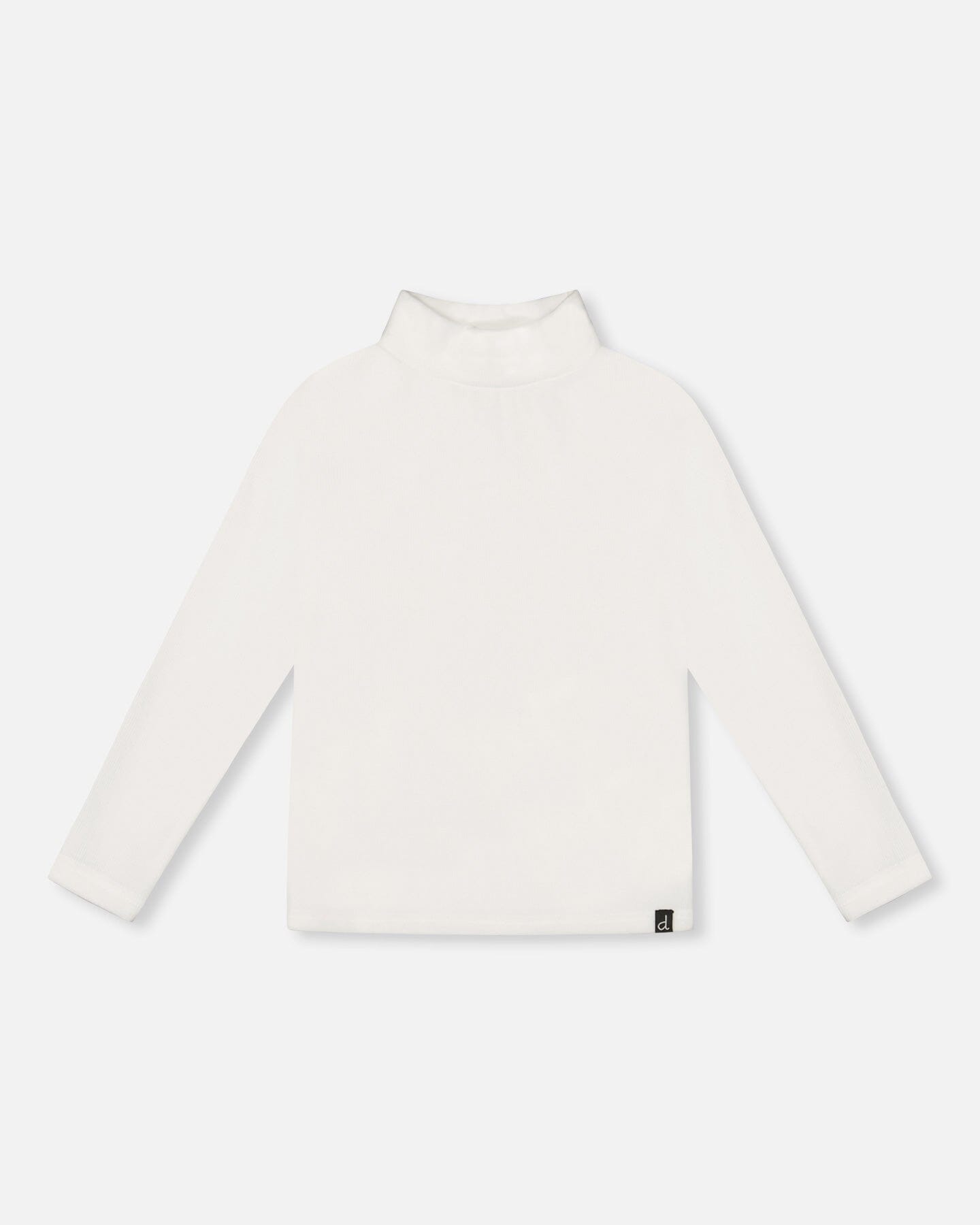 Super Soft Ribbed Mock Neck Top Off-White