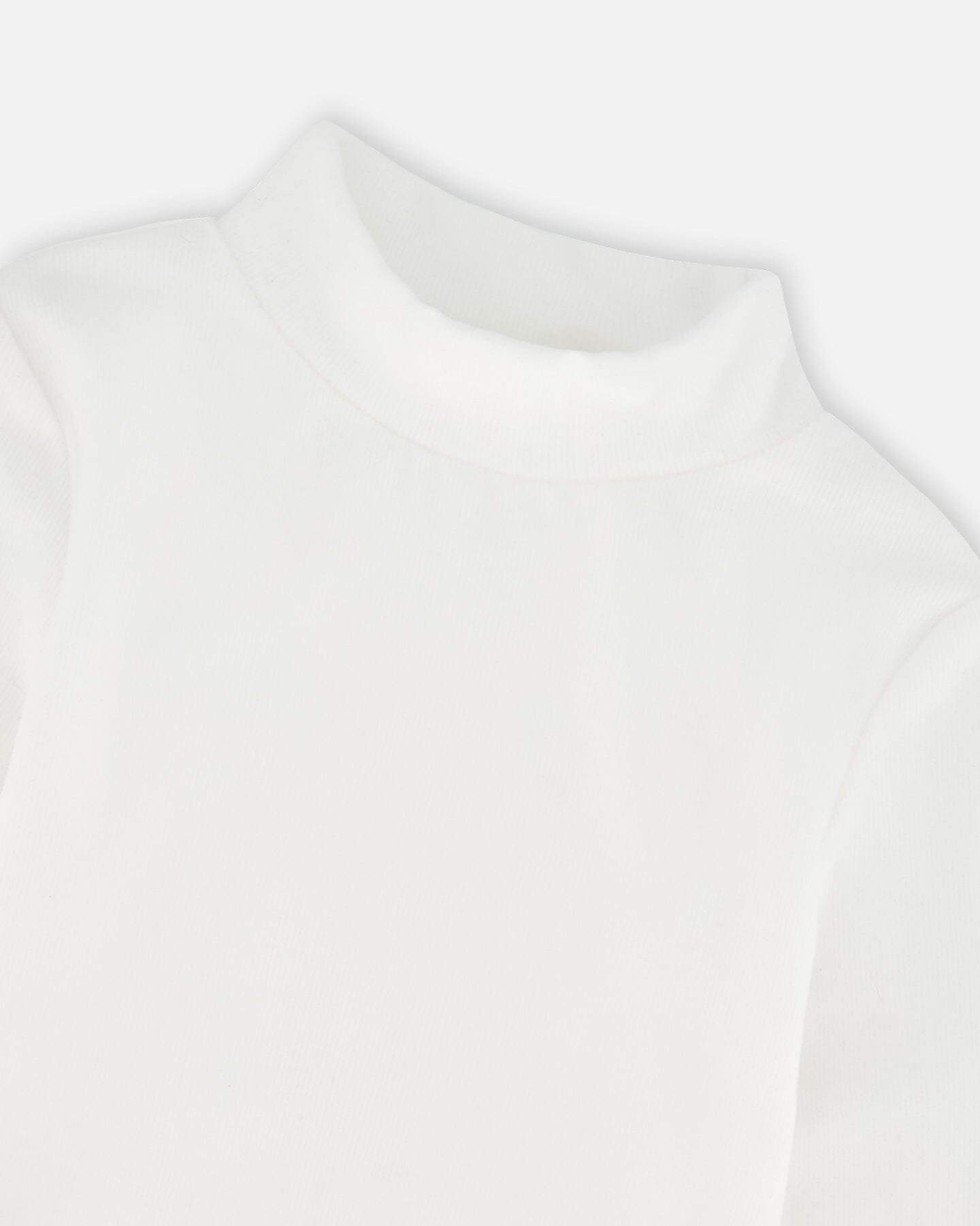 Super Soft Ribbed Mock Neck Top Off-White