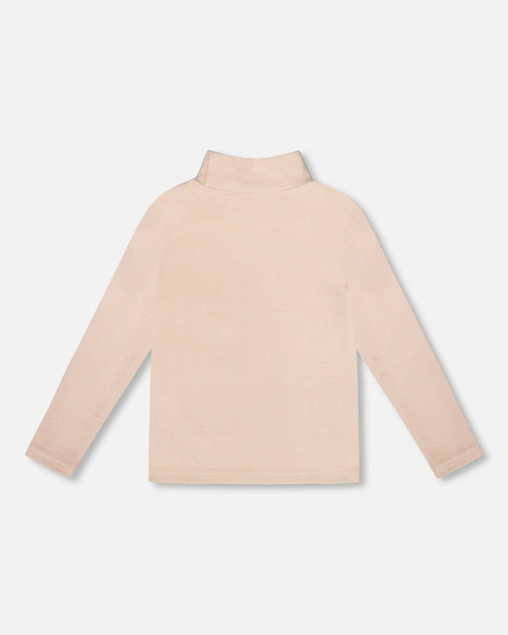 Super Soft Ribbed Mock Neck Top Light Caramel