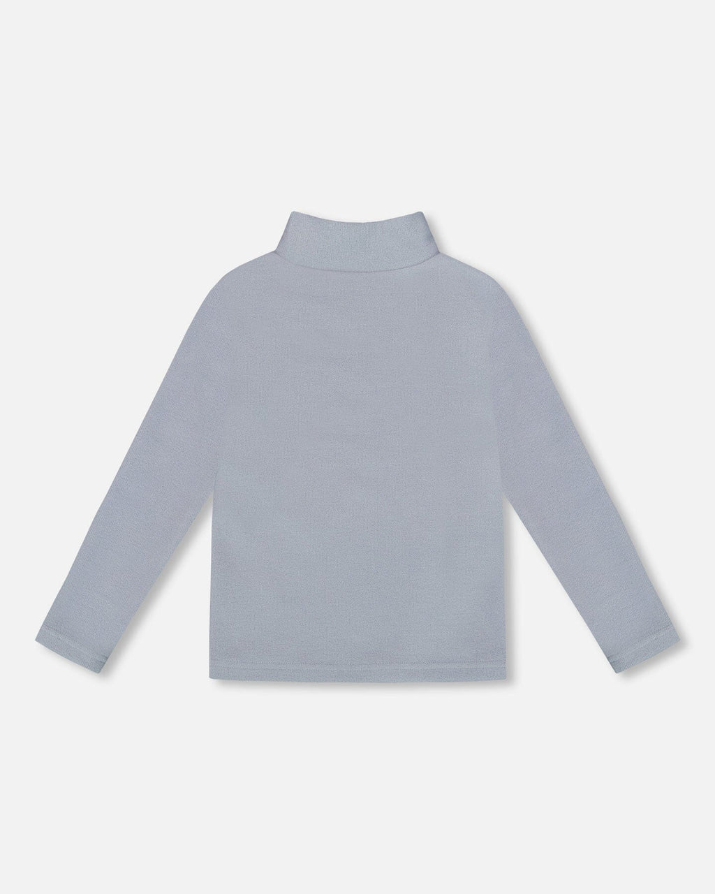 Super Soft Ribbed Mock Neck Top Blue Gray
