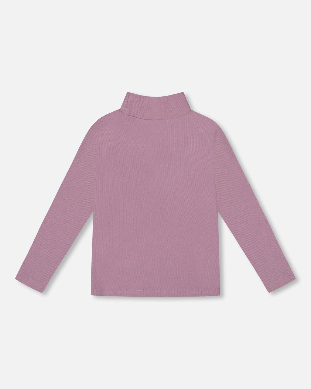 Super Soft Ribbed Mock Neck Top Purple Gray