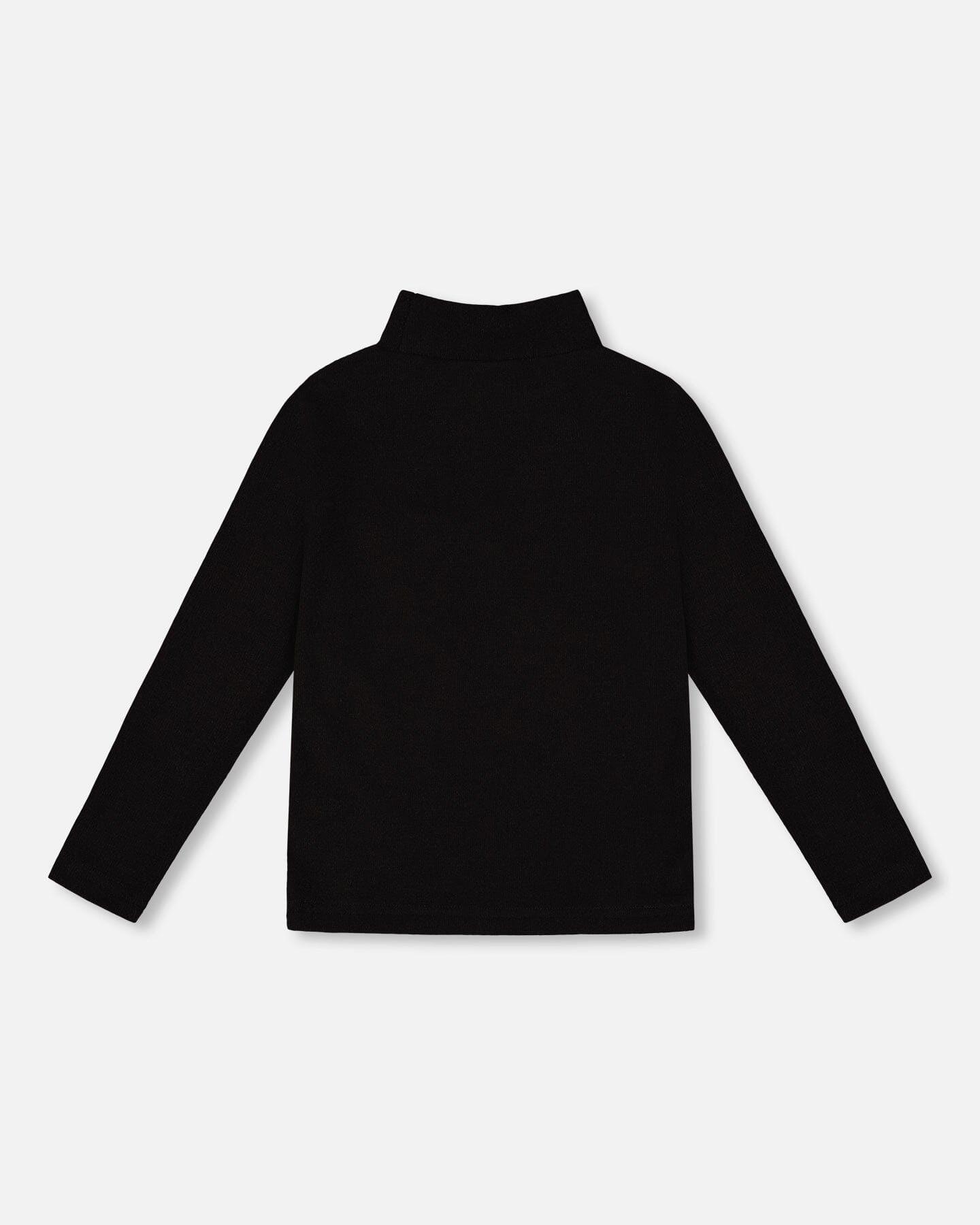 Super Soft Ribbed Mock Neck Top Black