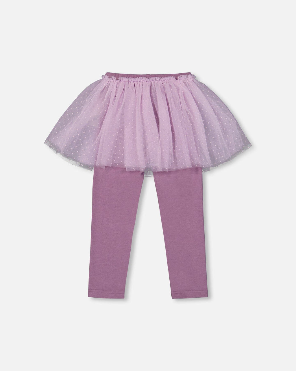 Leggings With Tulle Skirt Purple Gray
