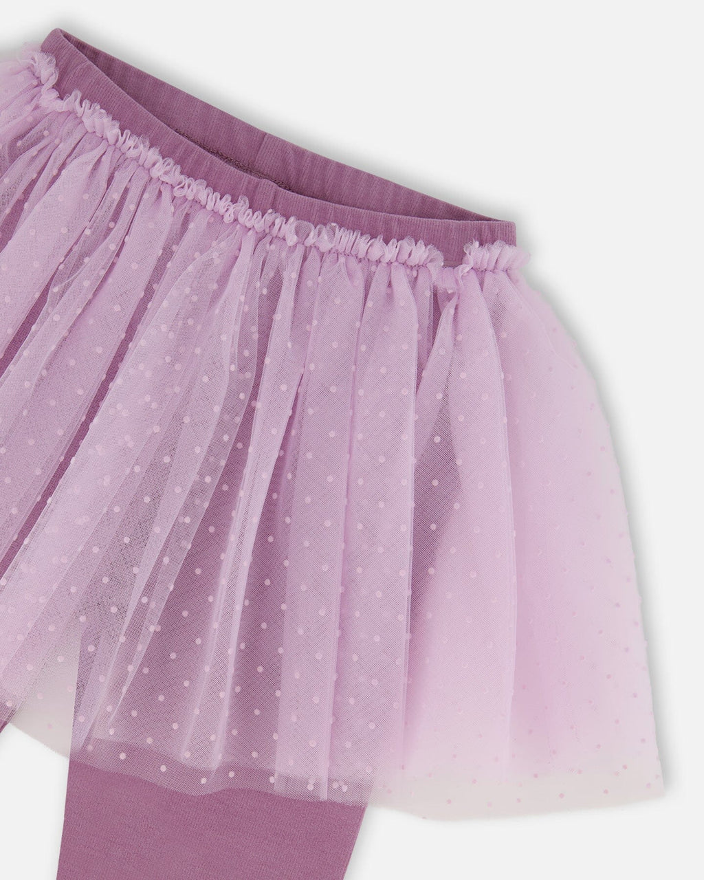 Leggings With Tulle Skirt Purple Gray