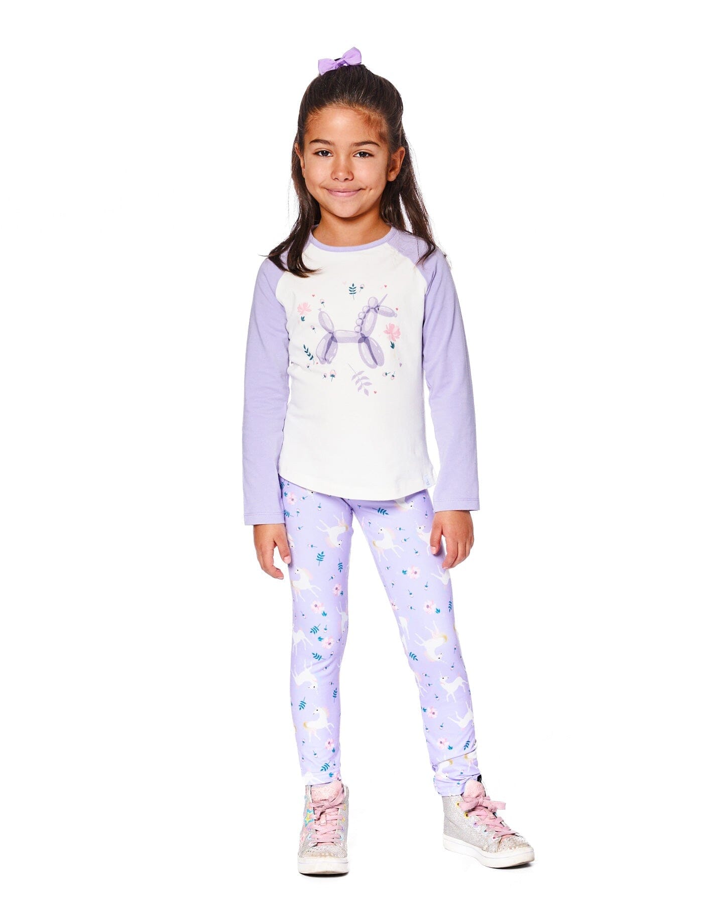 Jersey Raglan Sleeve Tee Lavender