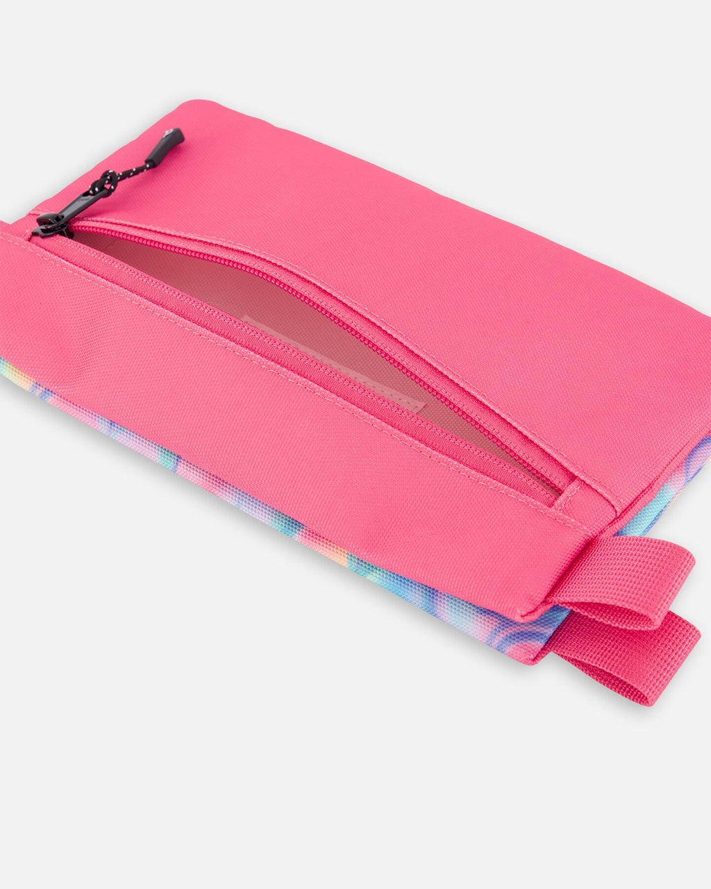 Double Pencil Case Rainbow Heart Print