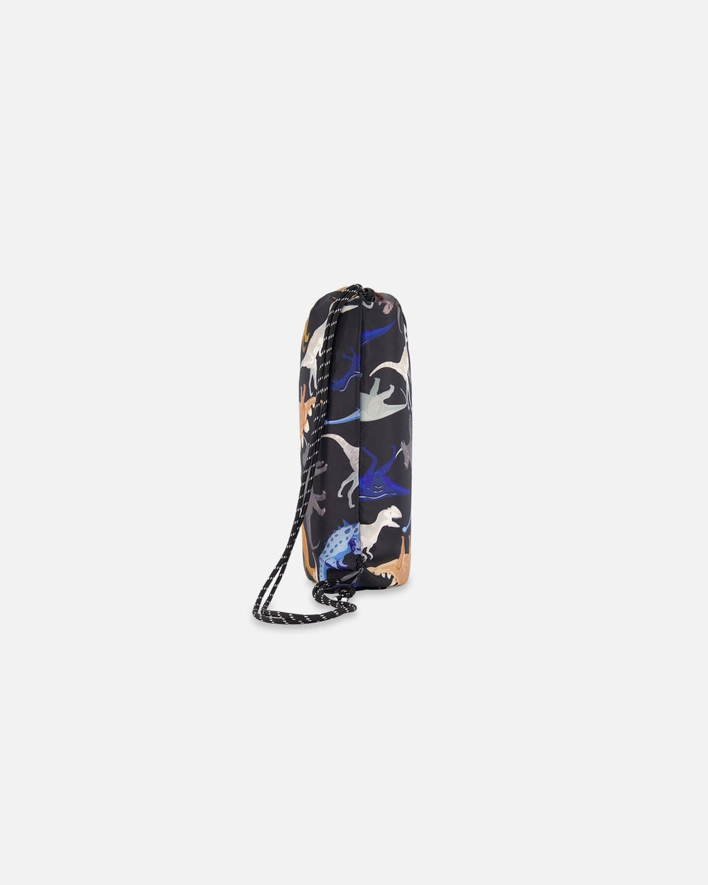Drawstring Bag Black Dinosaur Print