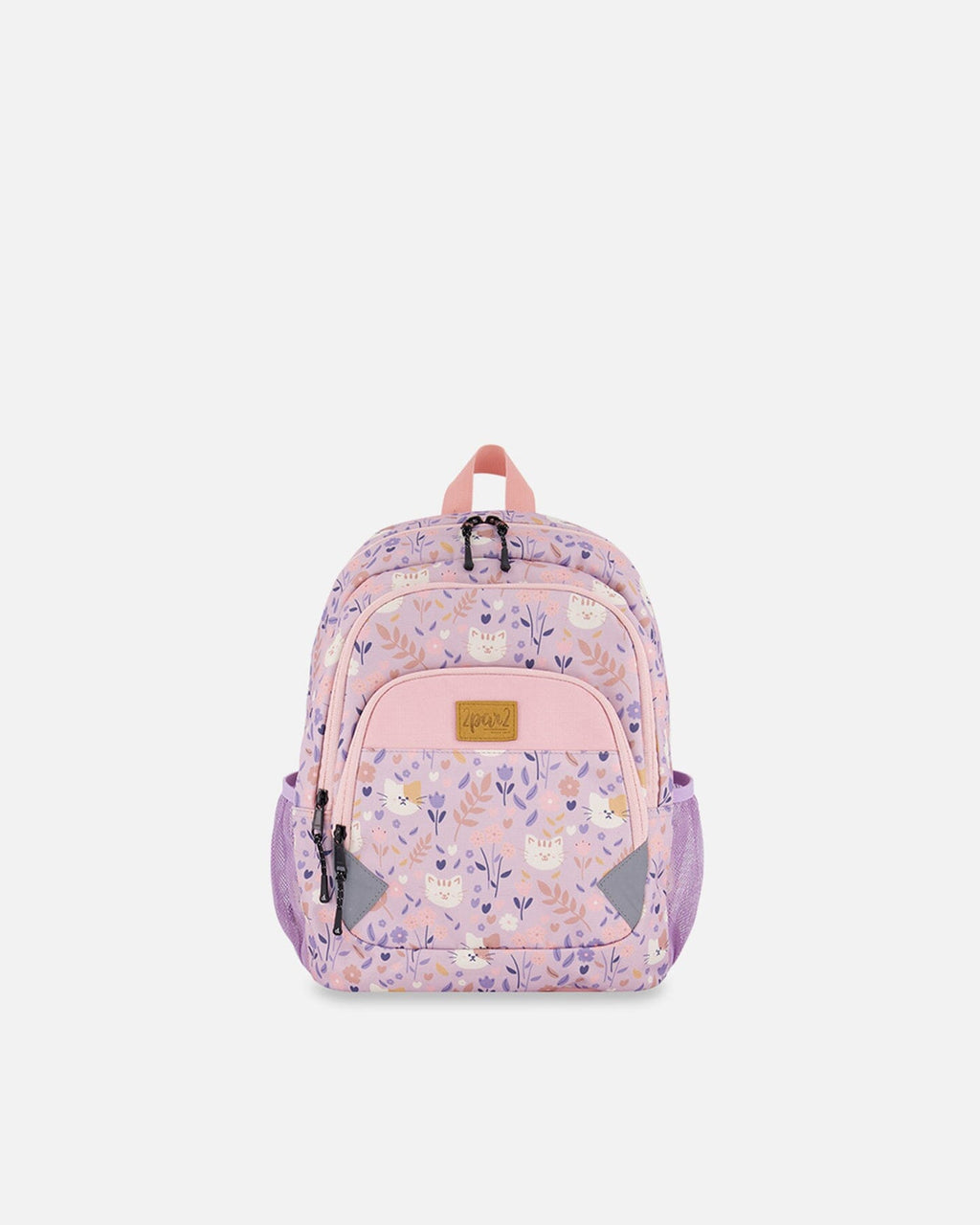 Little Kids Backpack Lilac Cat Print