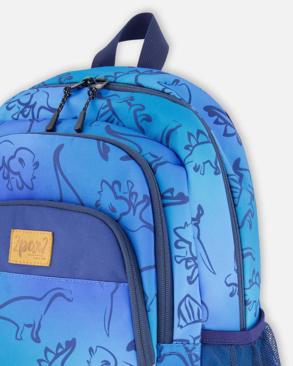 Little Kids Backpack Blue Gradient Dinosaur Print