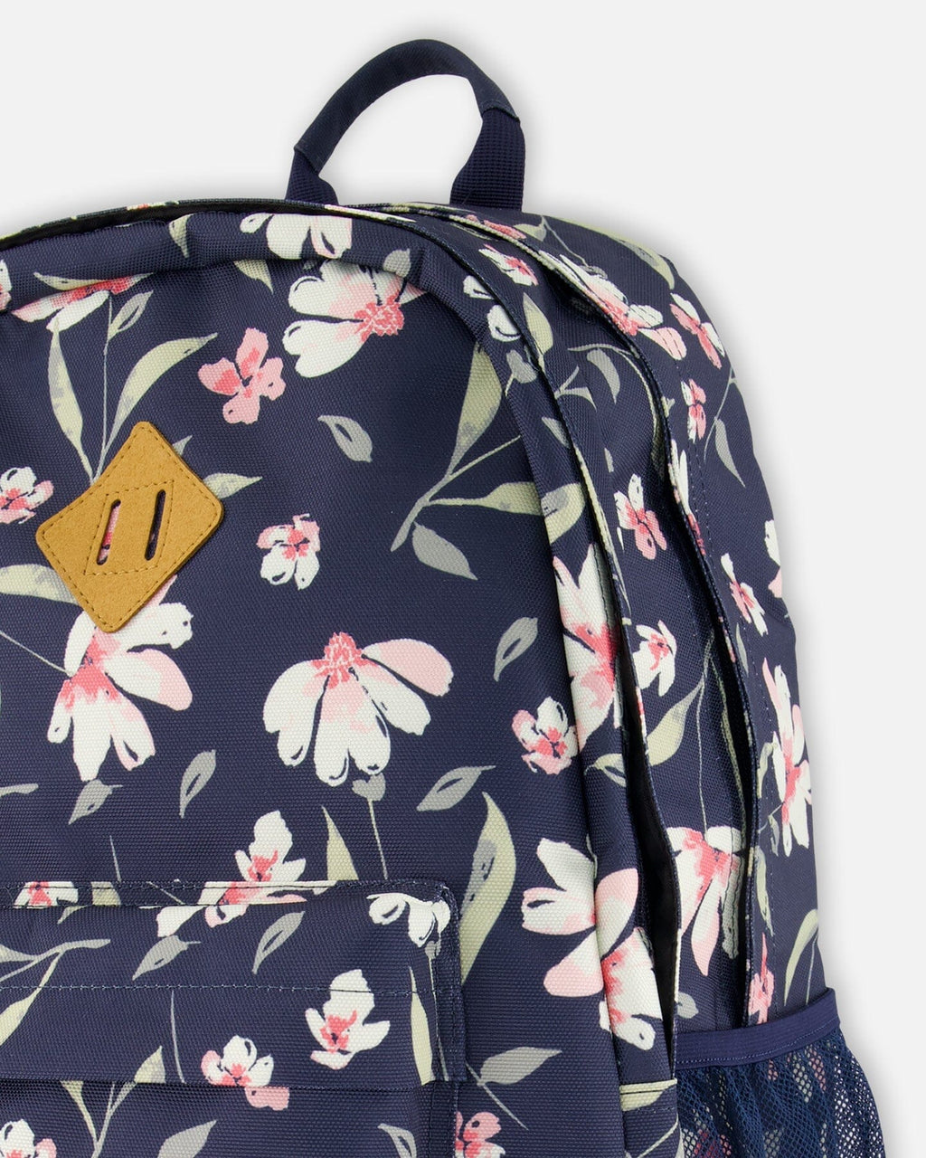 Kids Backpack Navy Flower Print