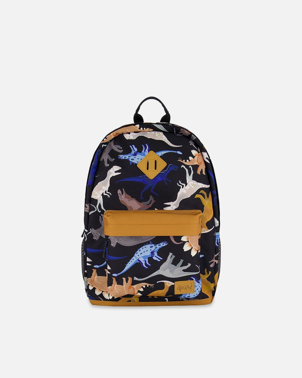 Kids Backpack Black Dinosaur Print