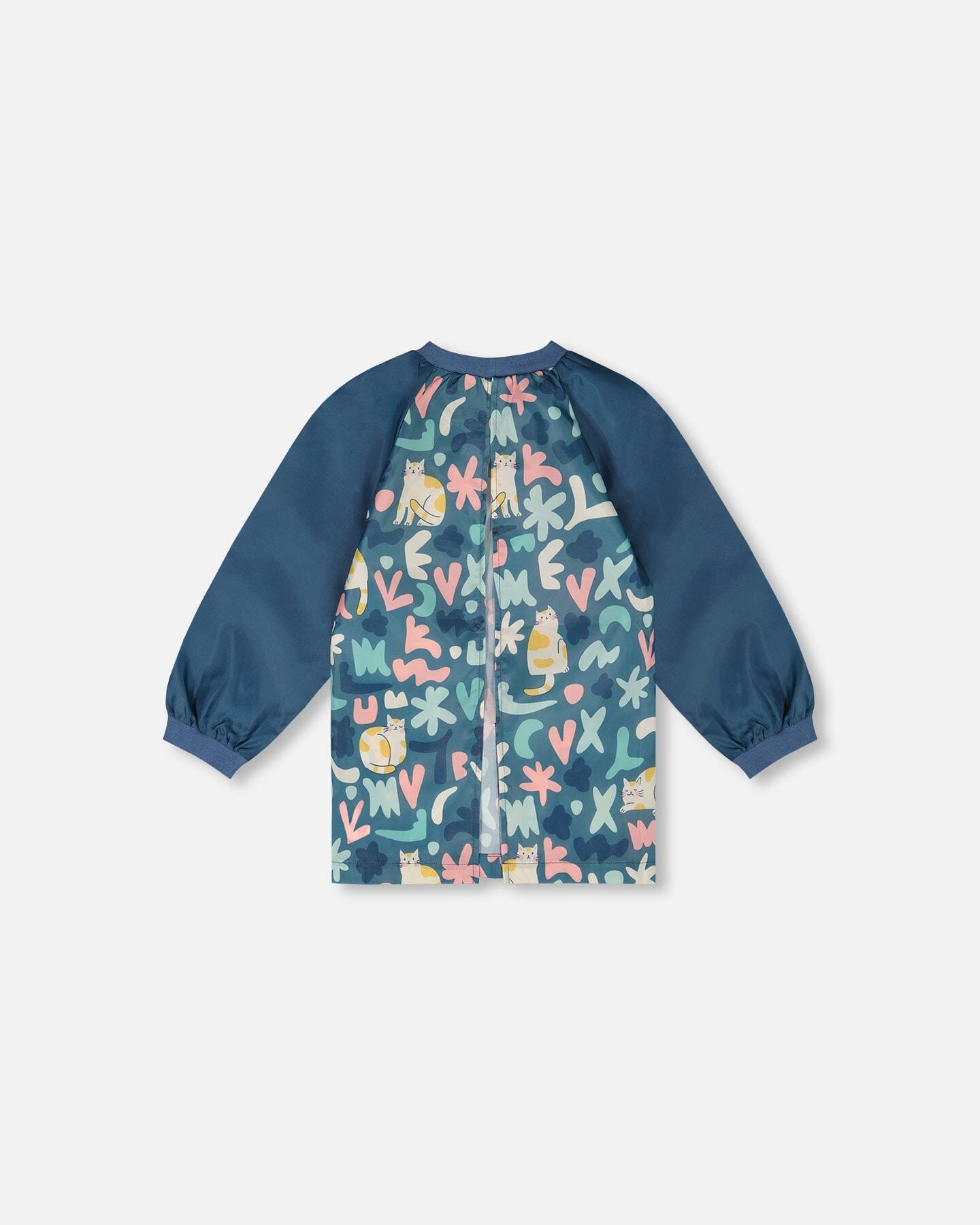 School Apron Green Cat Print