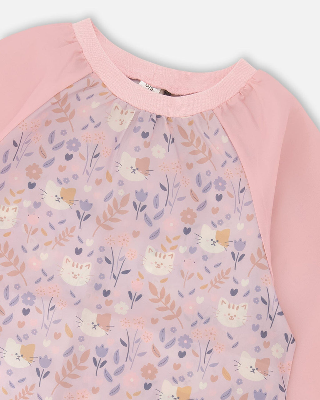 School Apron Lilac Cat Print