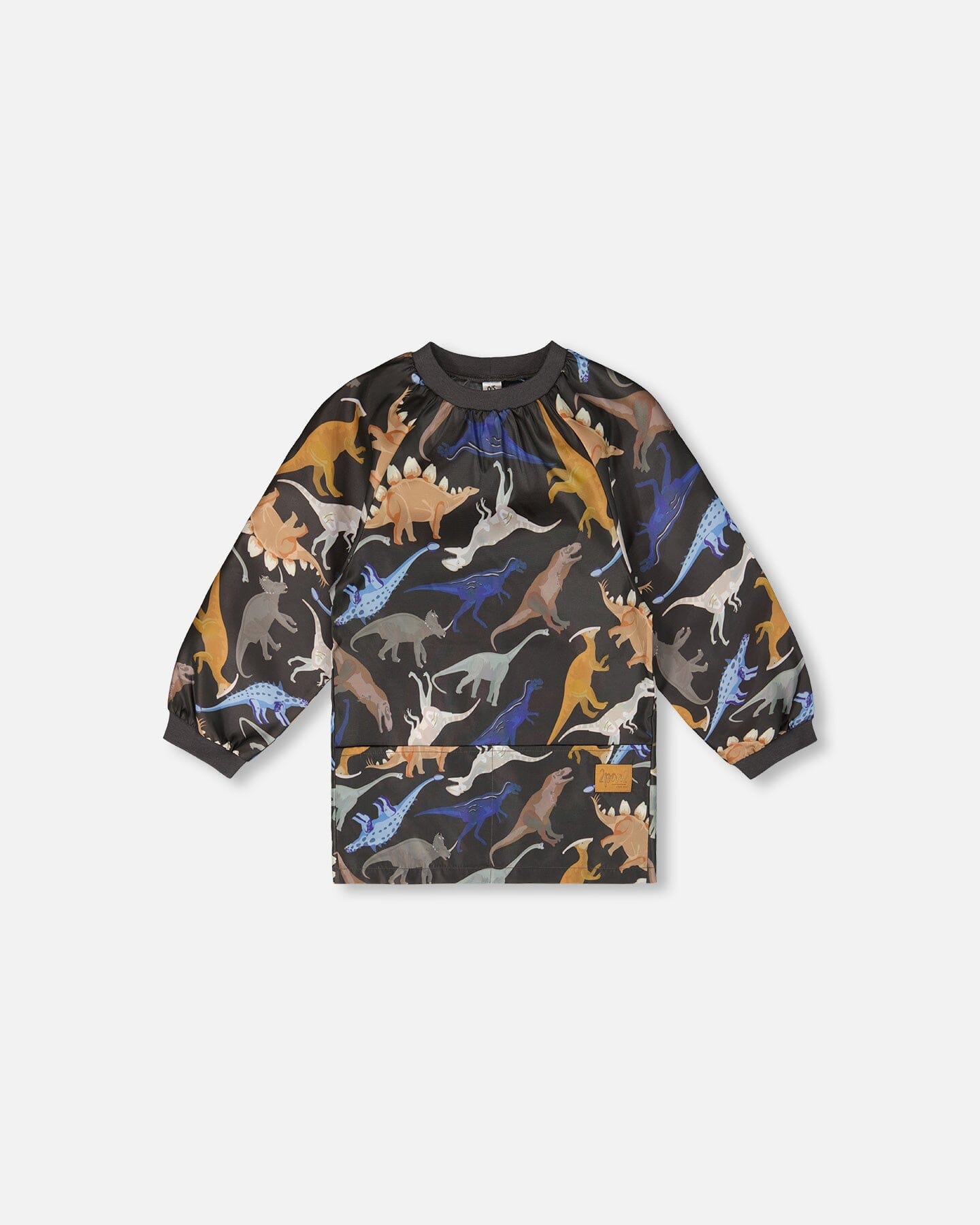 School Apron Black Dinosaur Print