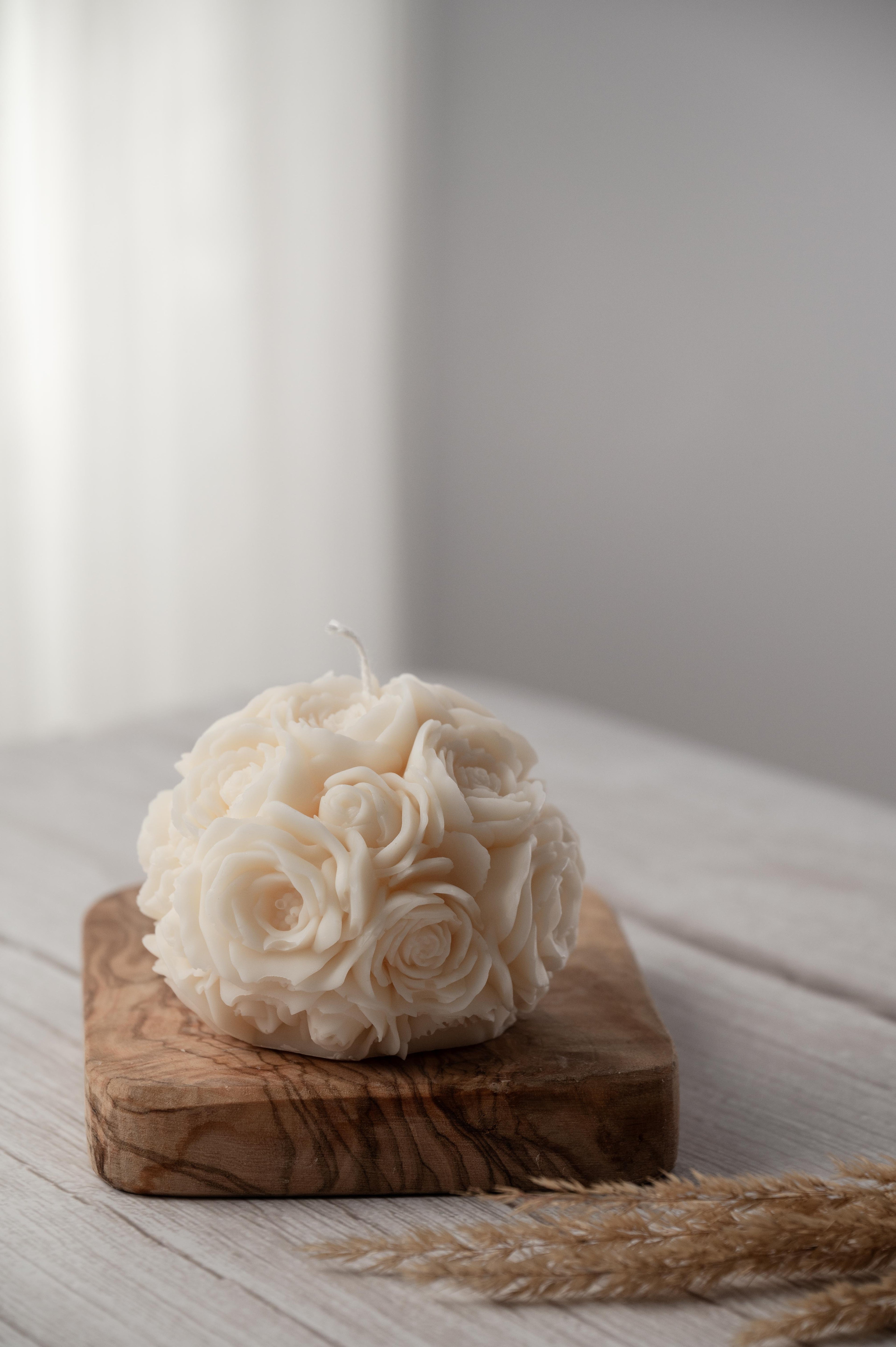 Rose Love Candle I Rose Flower Ball Candle