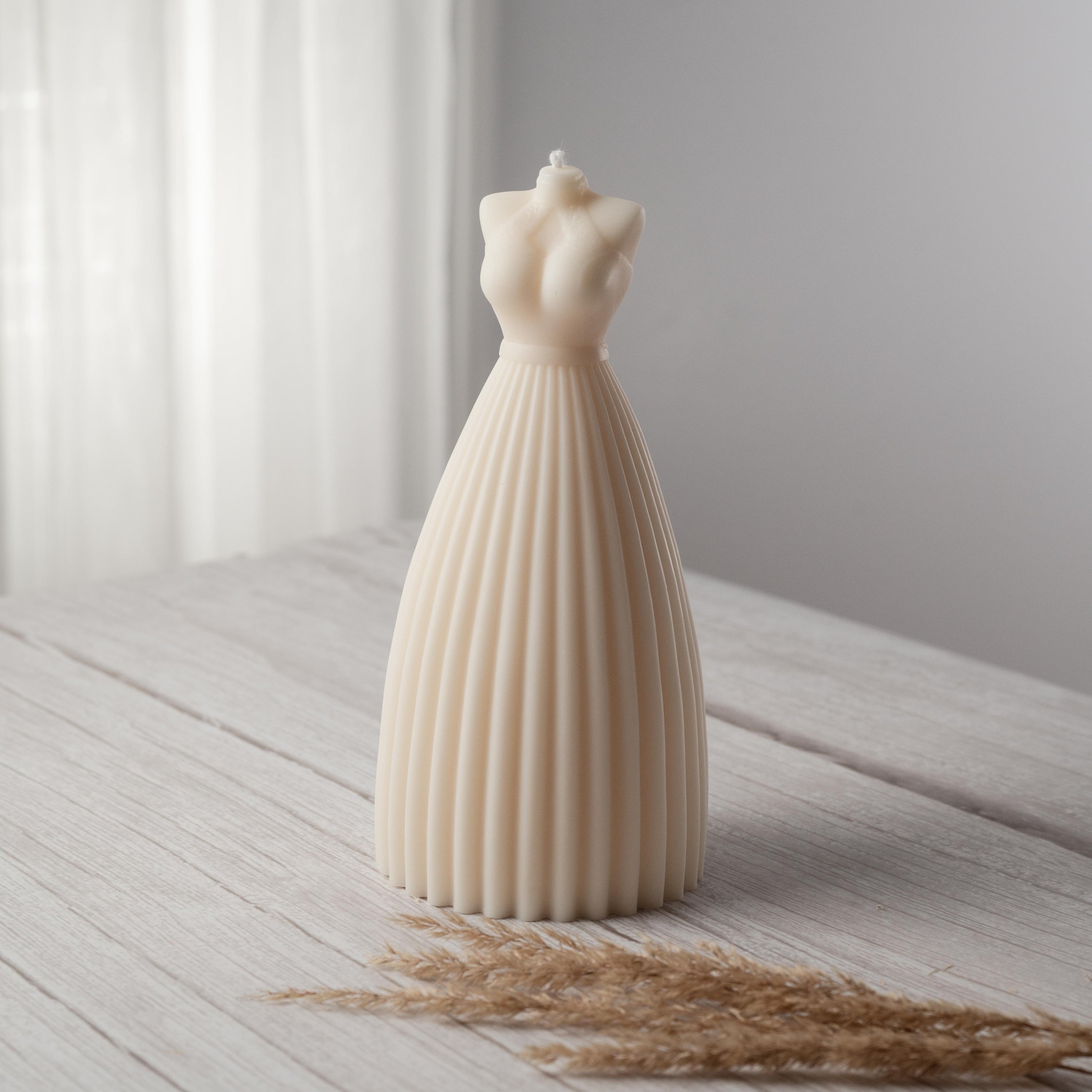 Wedding Dress Candle - Sculptural Candle