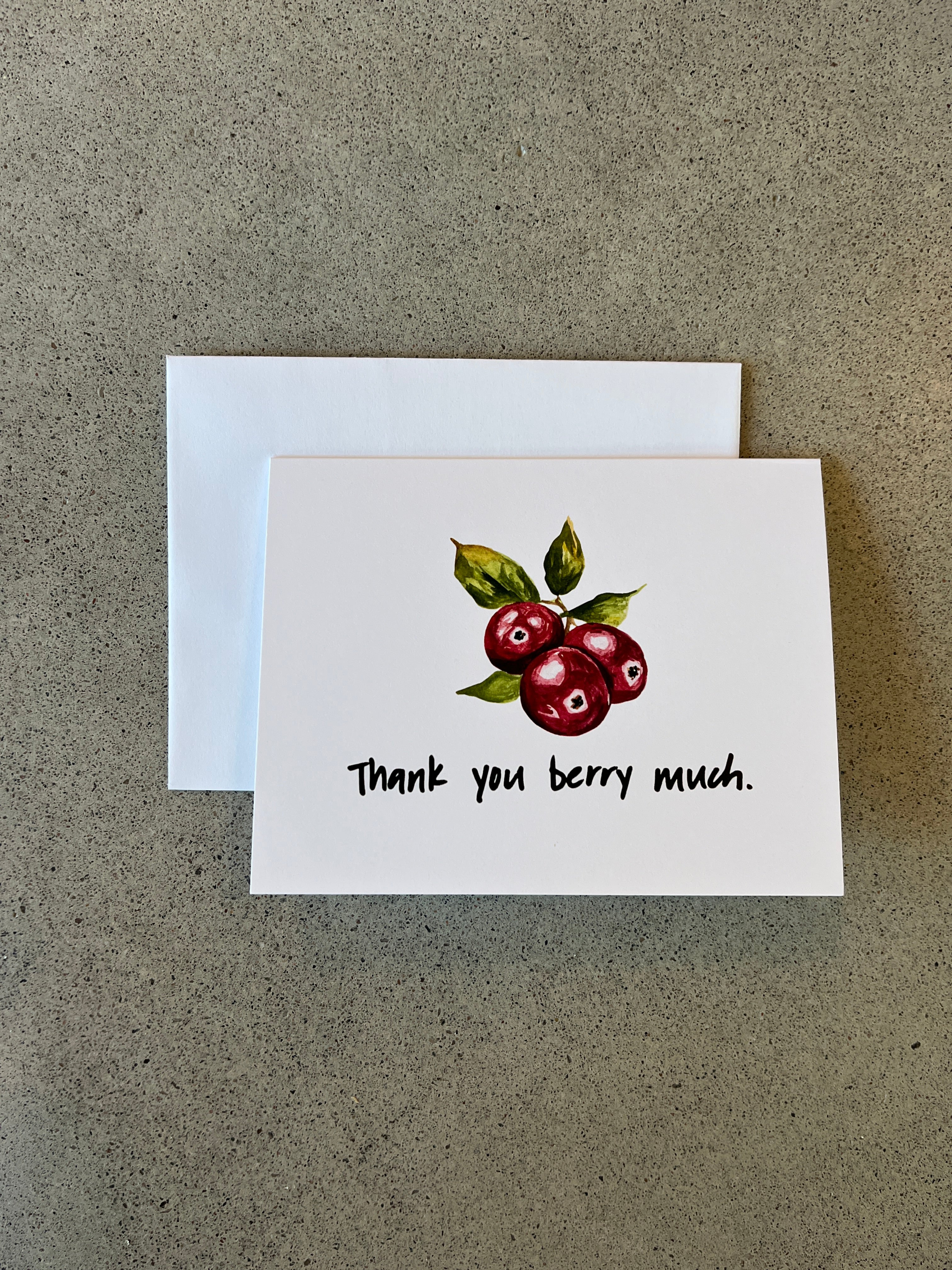 Thank you berry much | Punny Dad Joke Greeting Card