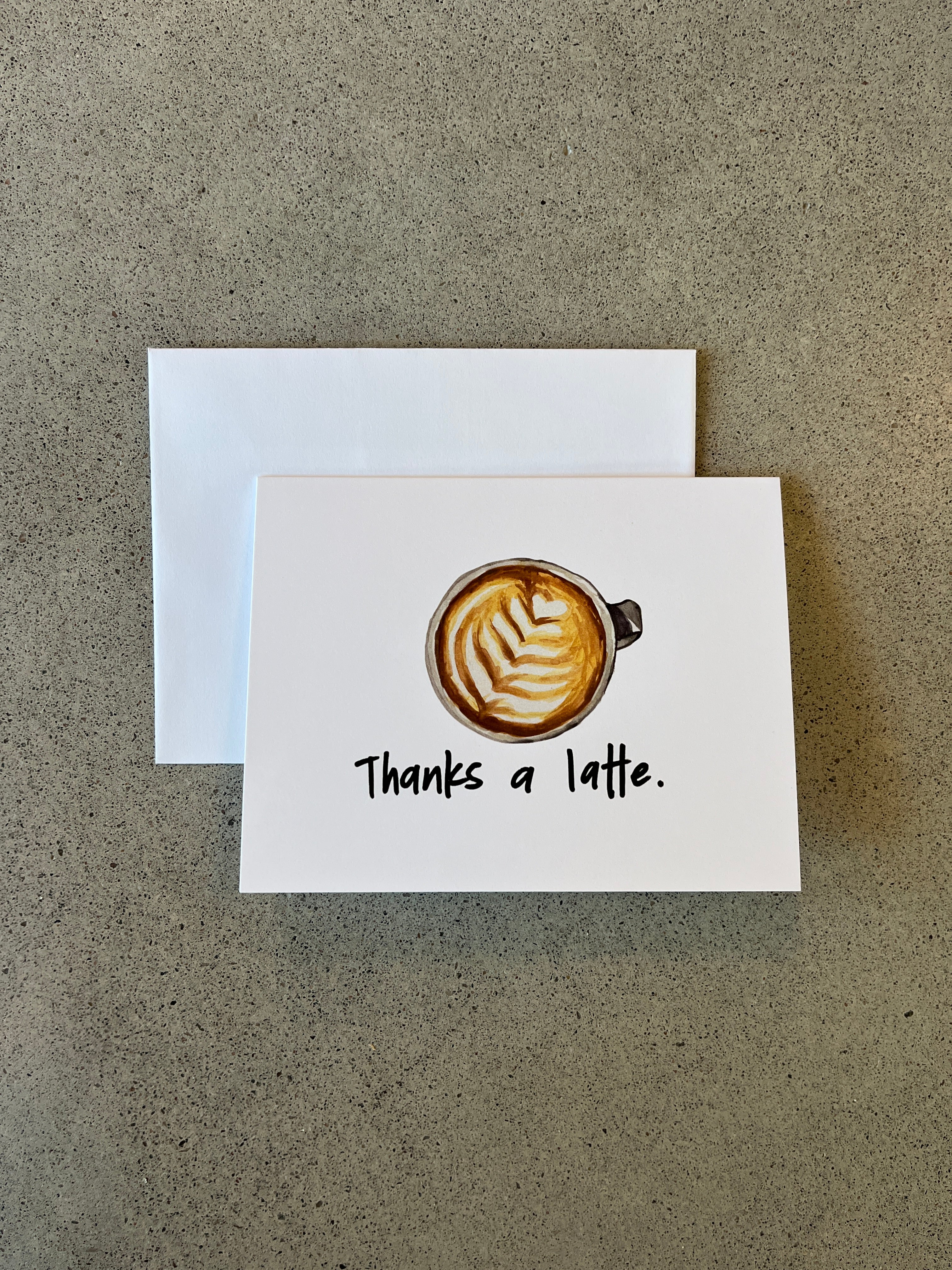 Thanks a latte | Punny Dad Joke Greeting Card