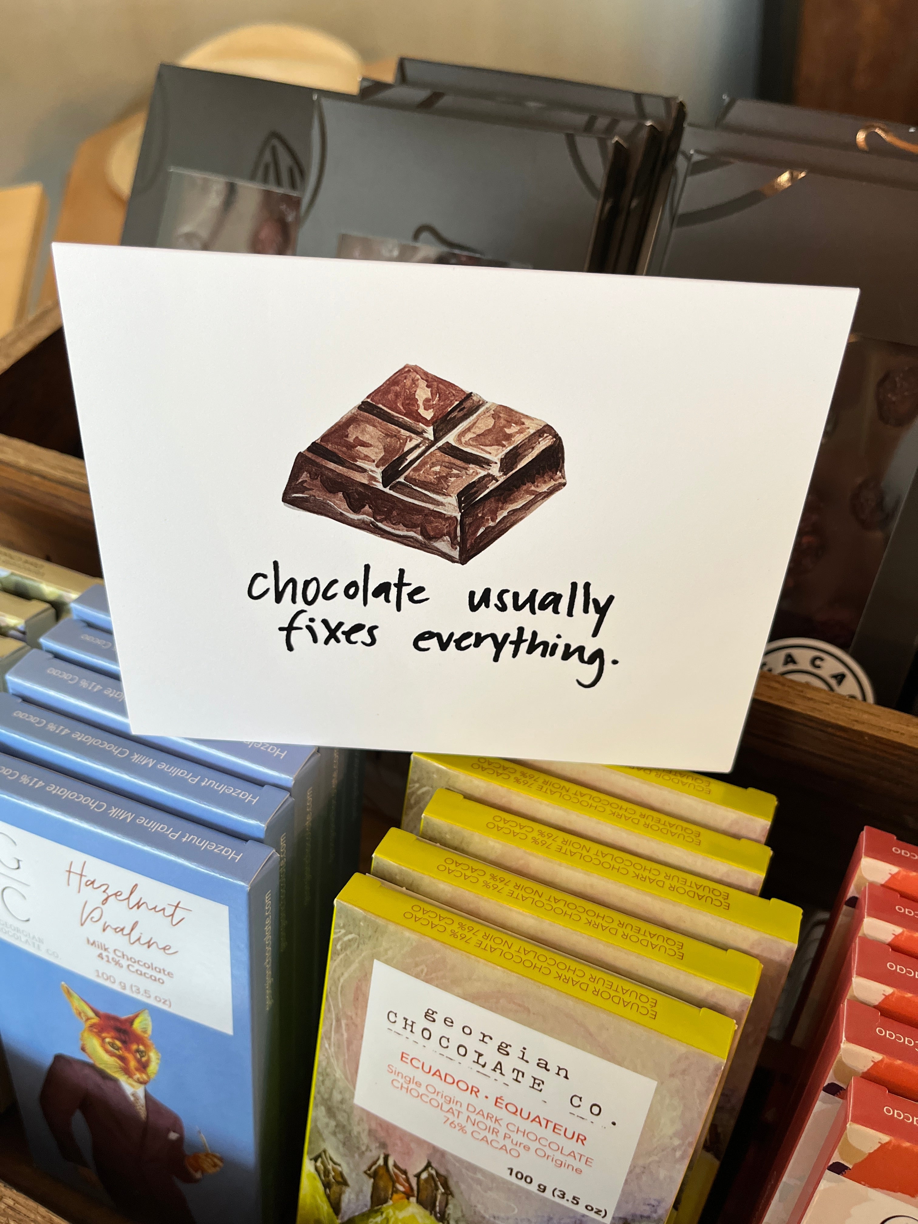 Chocolate Usually Fixes Everything | Greeting Card