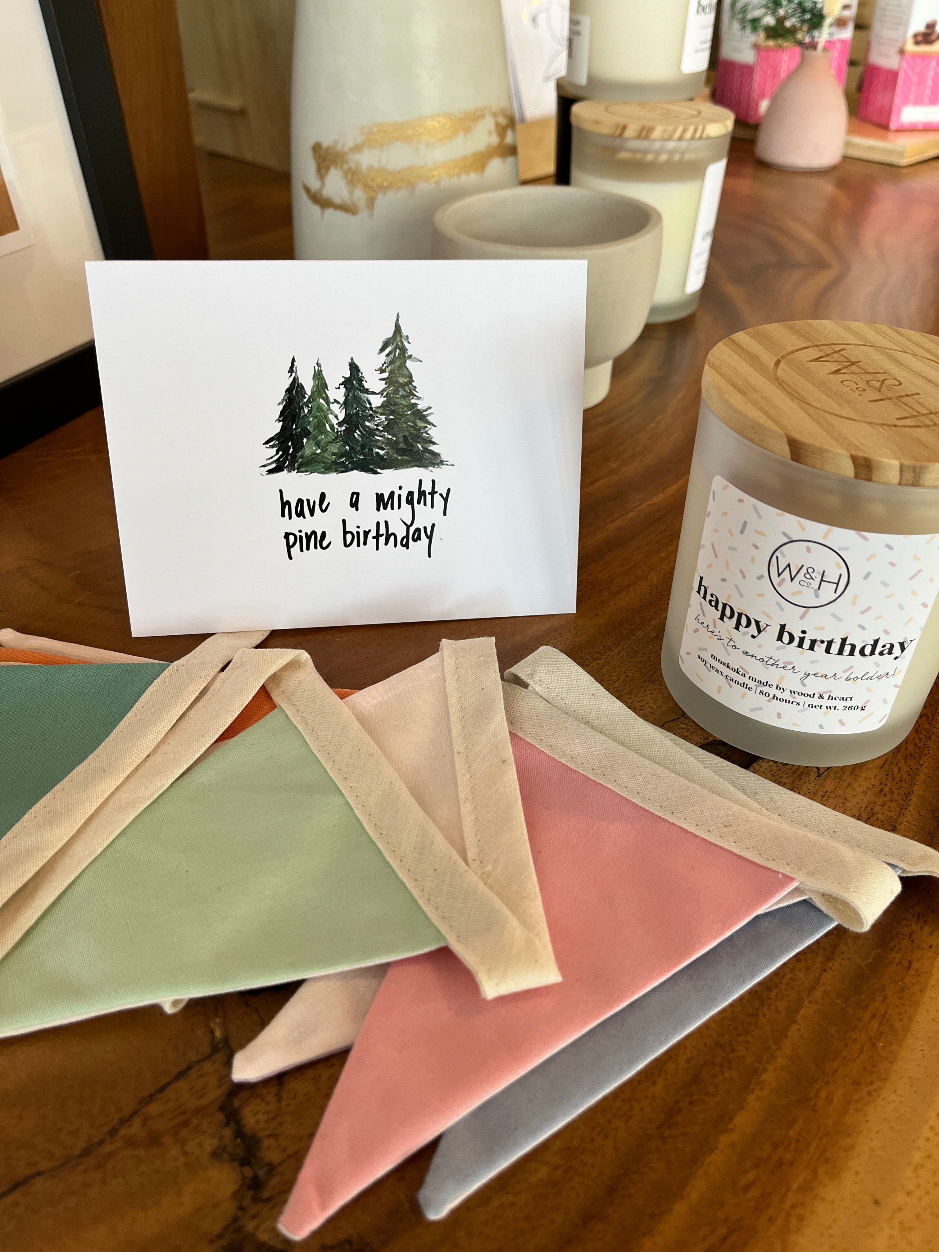 Mighty Pine Birthday | Punny Dad-Joke Greeting Card