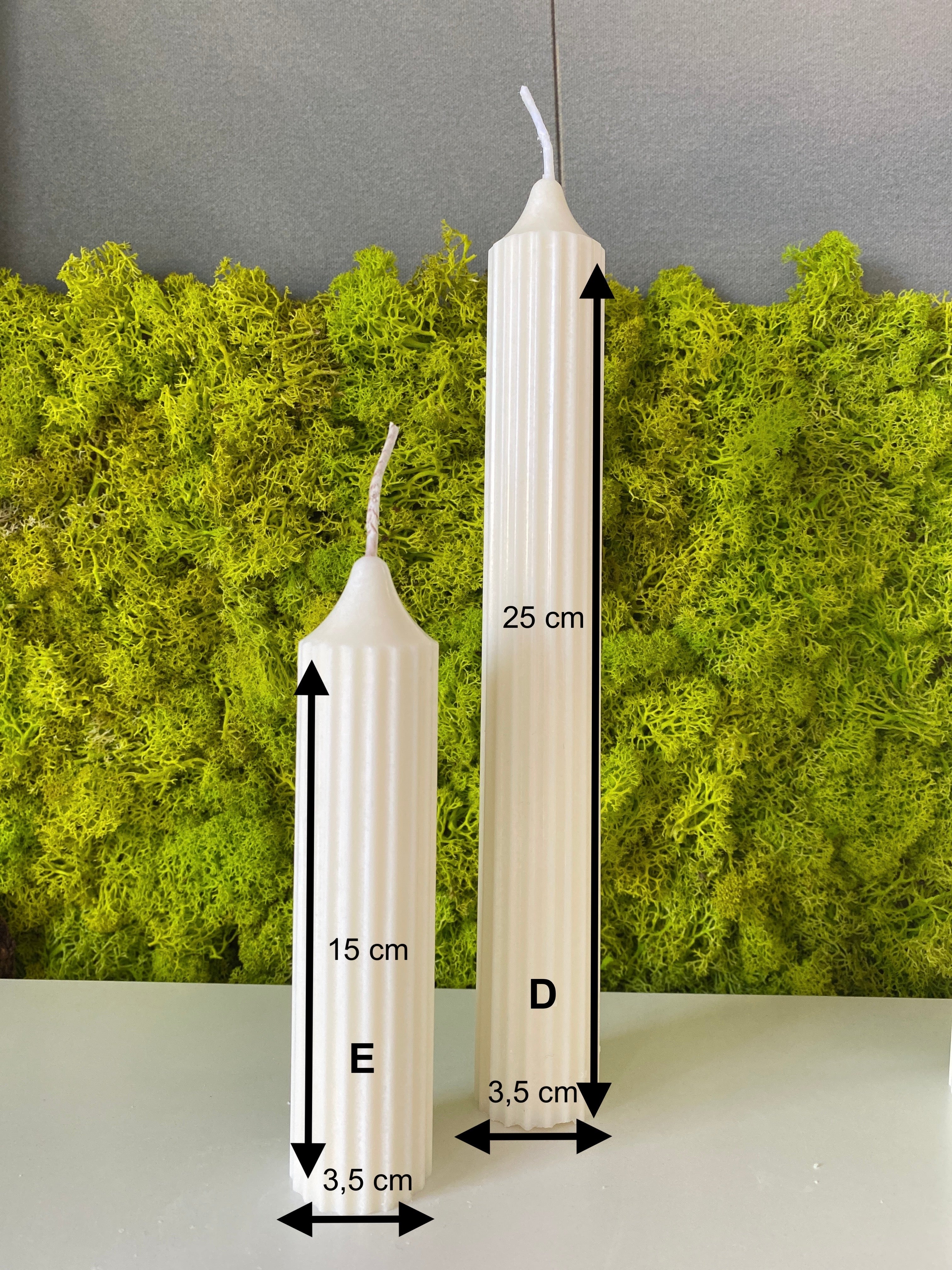 Greko Column Ribbed Candle | Ribbed Pillar Candle