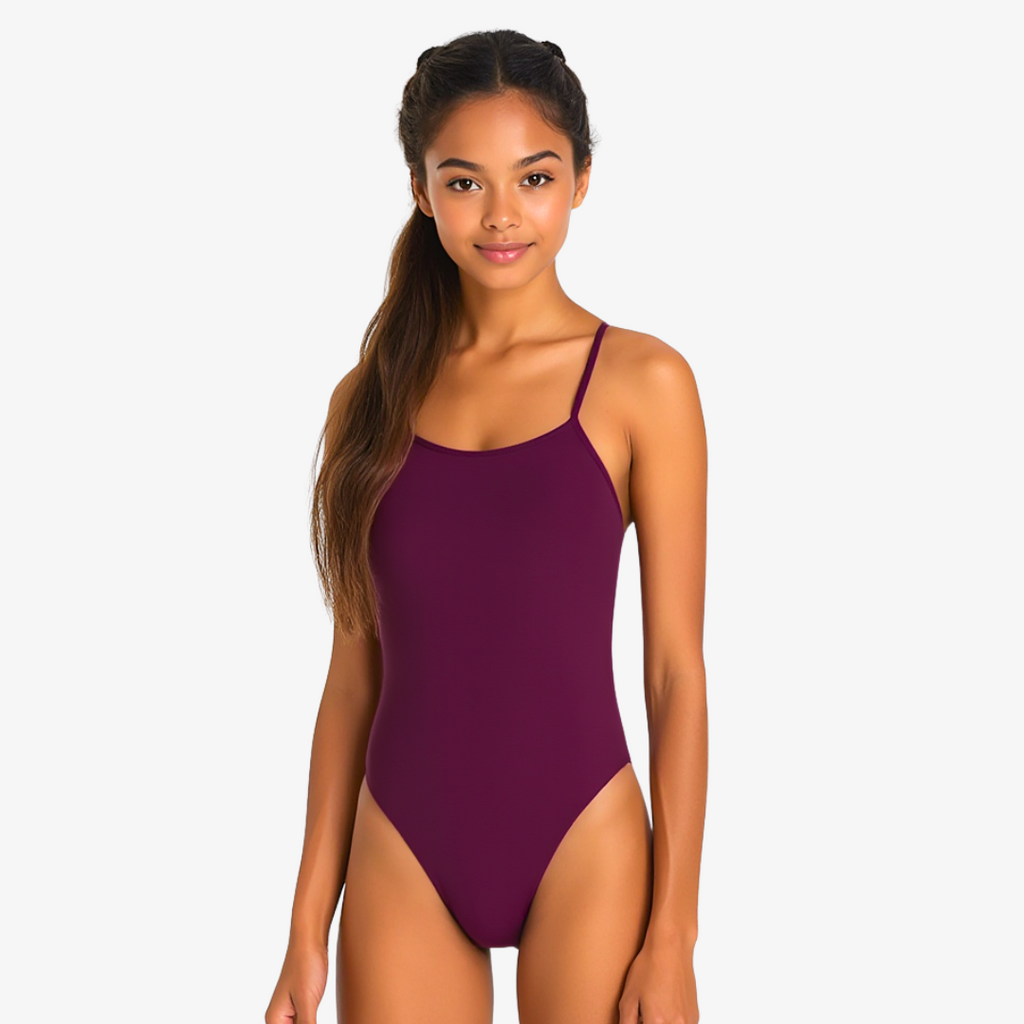 Norca Merlot Tie-Back One-Piece Training Swimsuit for Women