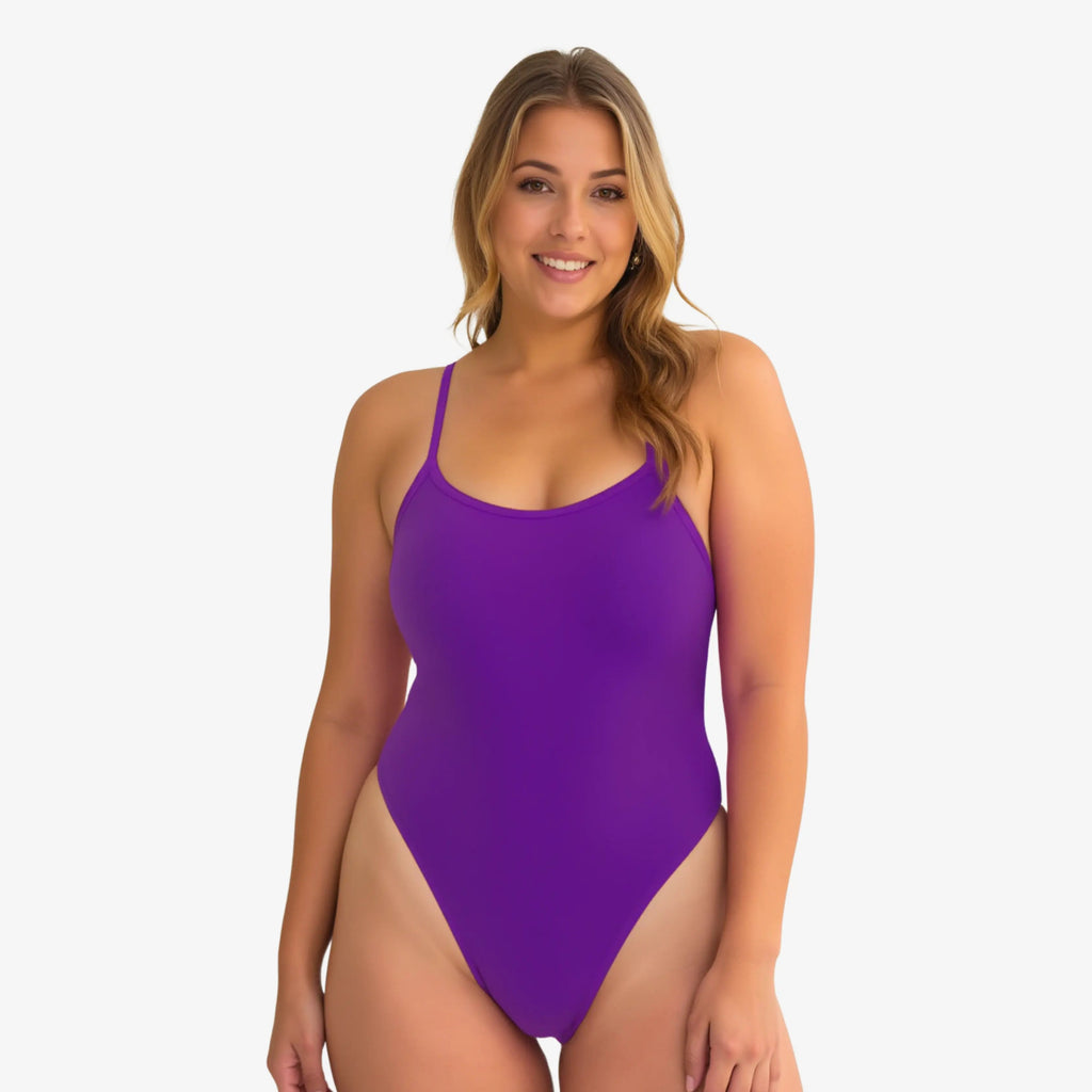 open back performance swimsuit for women