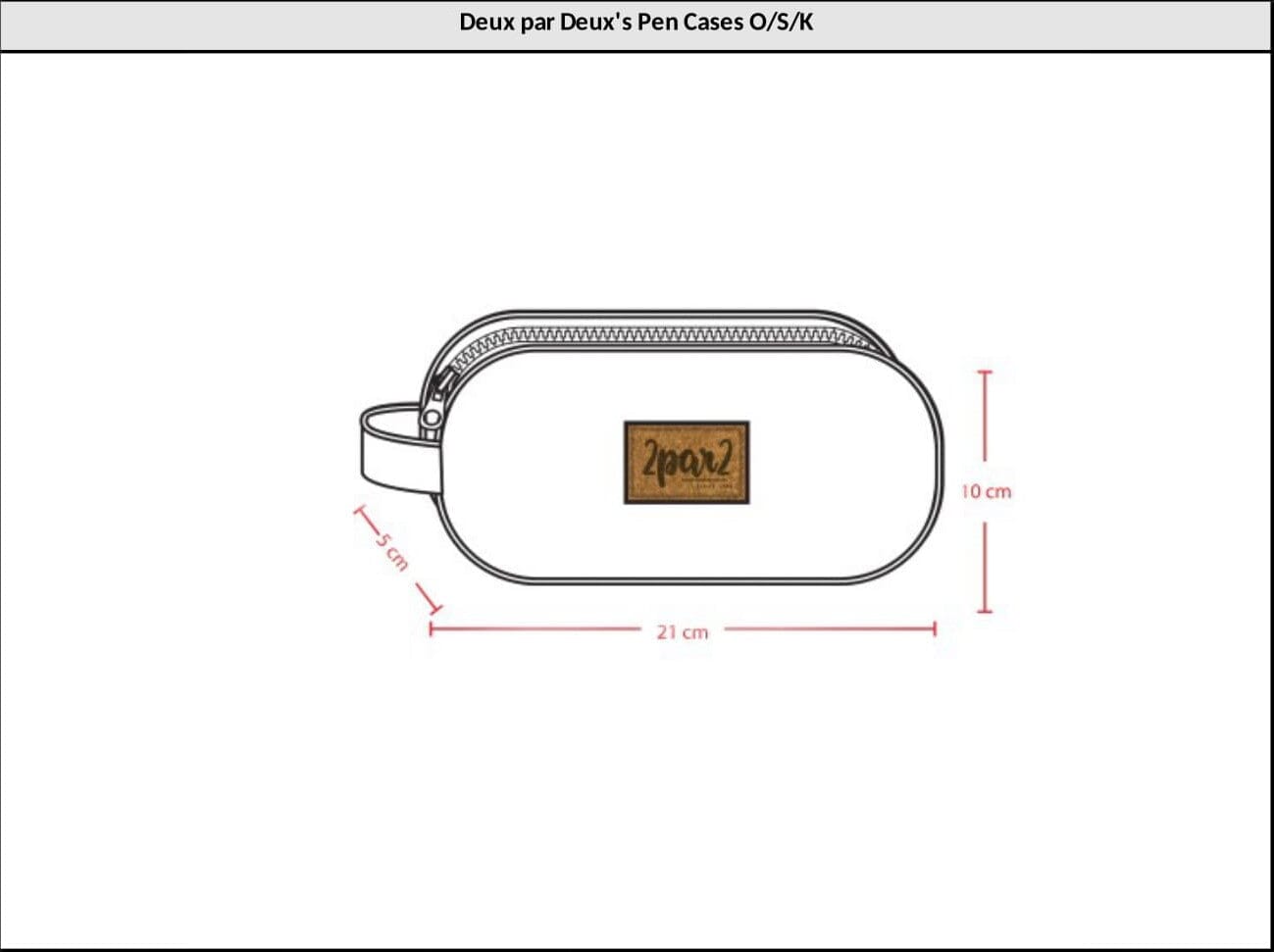 Double Pencil Case Navy Flower Print