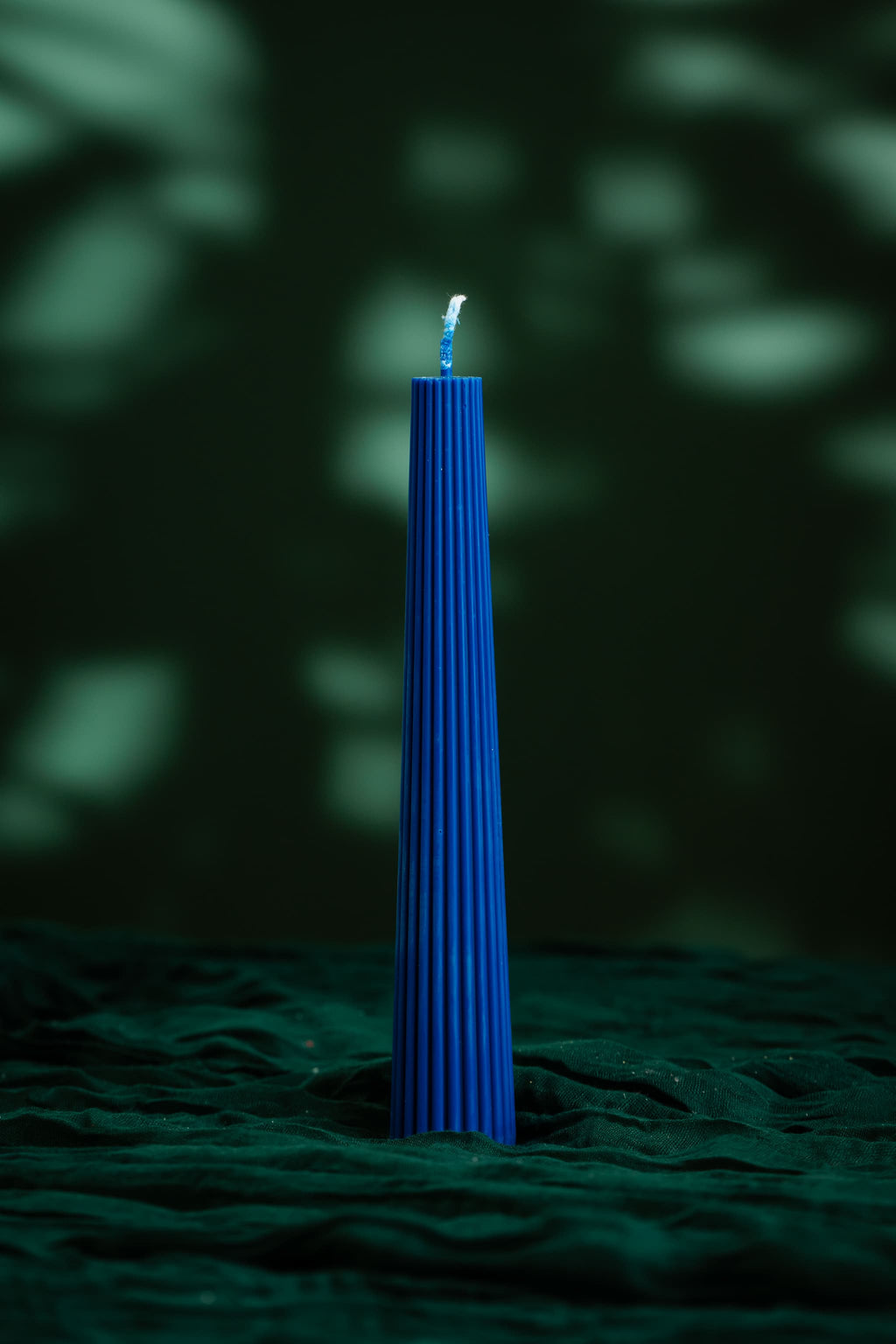 Ribbed Cylinder Candle – Colorful & Sculptural Statement