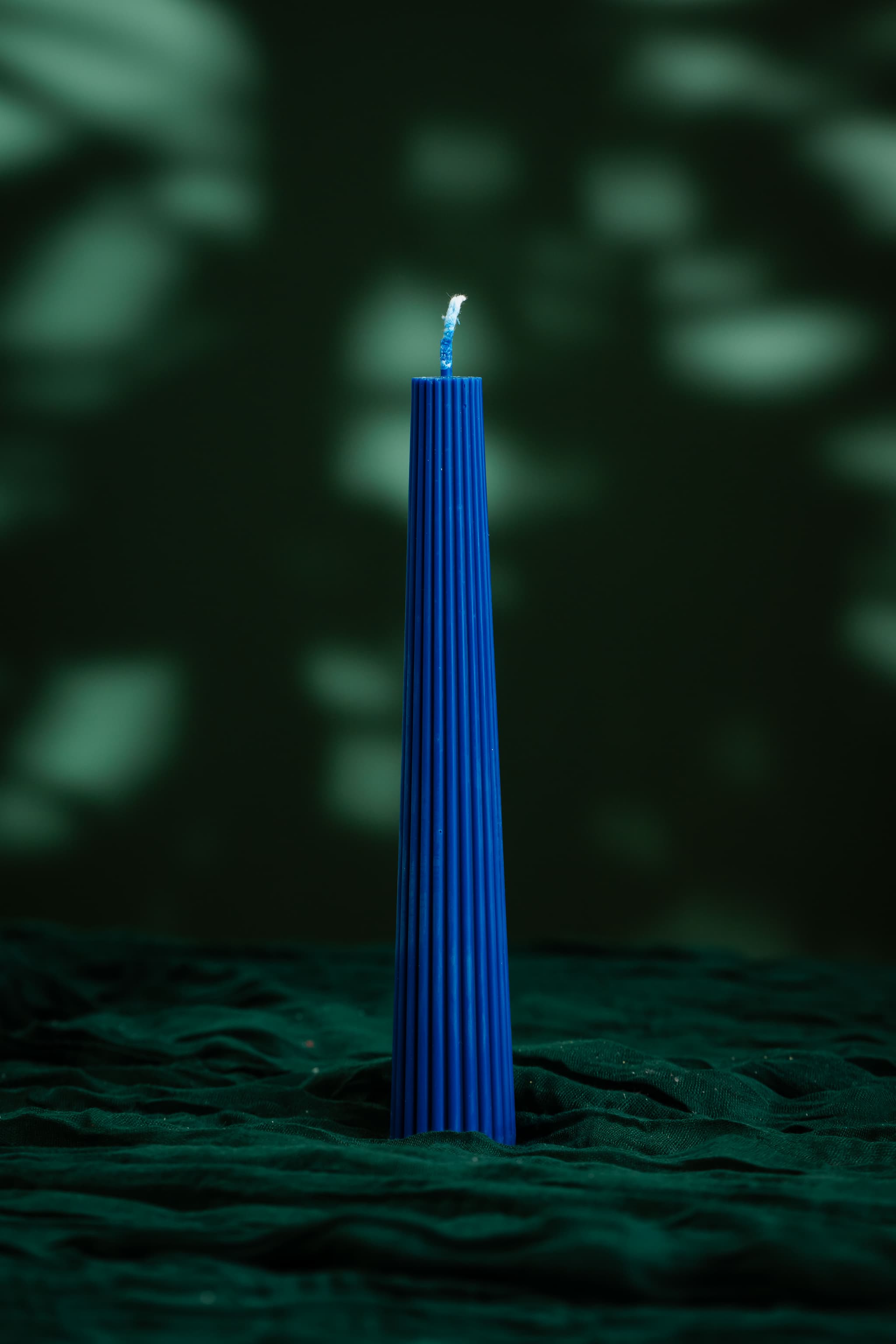Ribbed Cylinder Candle – Colorful & Sculptural Statement