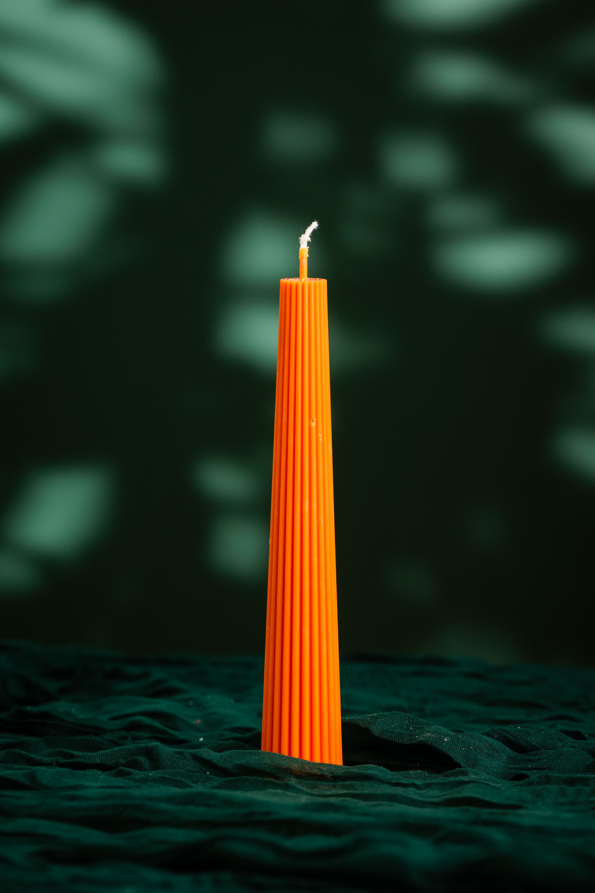 Ribbed Cylinder Candle – Colorful & Sculptural Statement