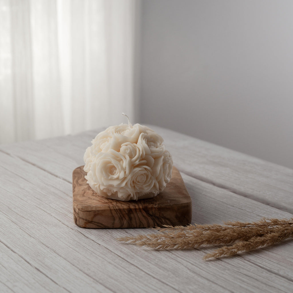 Rose Love Candle I Rose Flower Ball Candle
