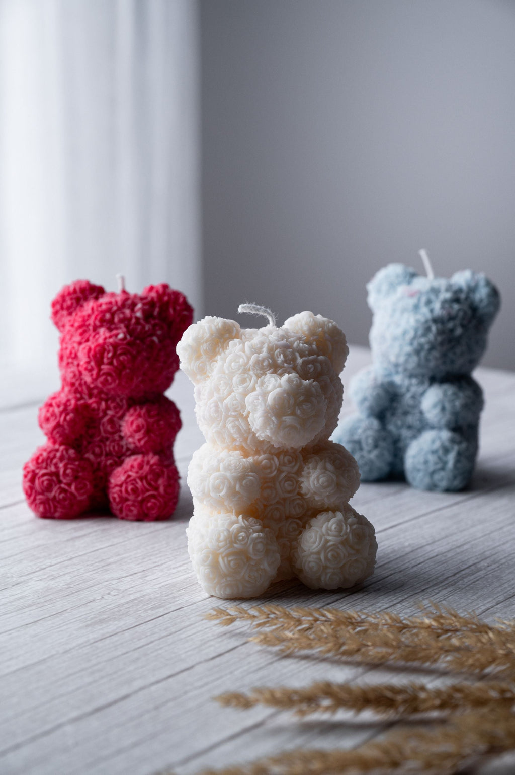 Rose Teddy Bear Candles