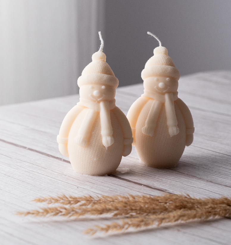 Snowman Candle