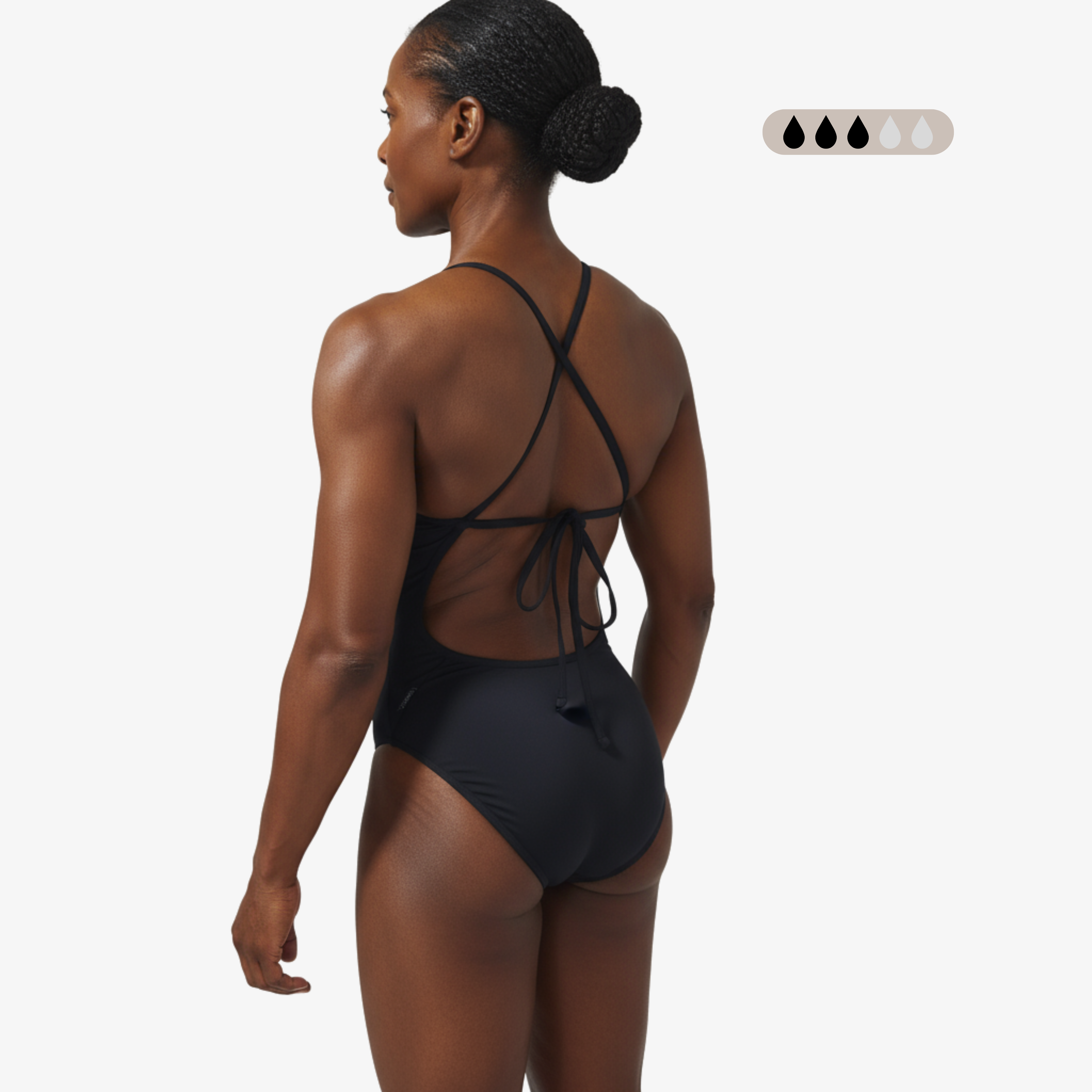 Norca SecureFlo Onyx Tie-Back Period Swimsuit – Leak-Proof Performance