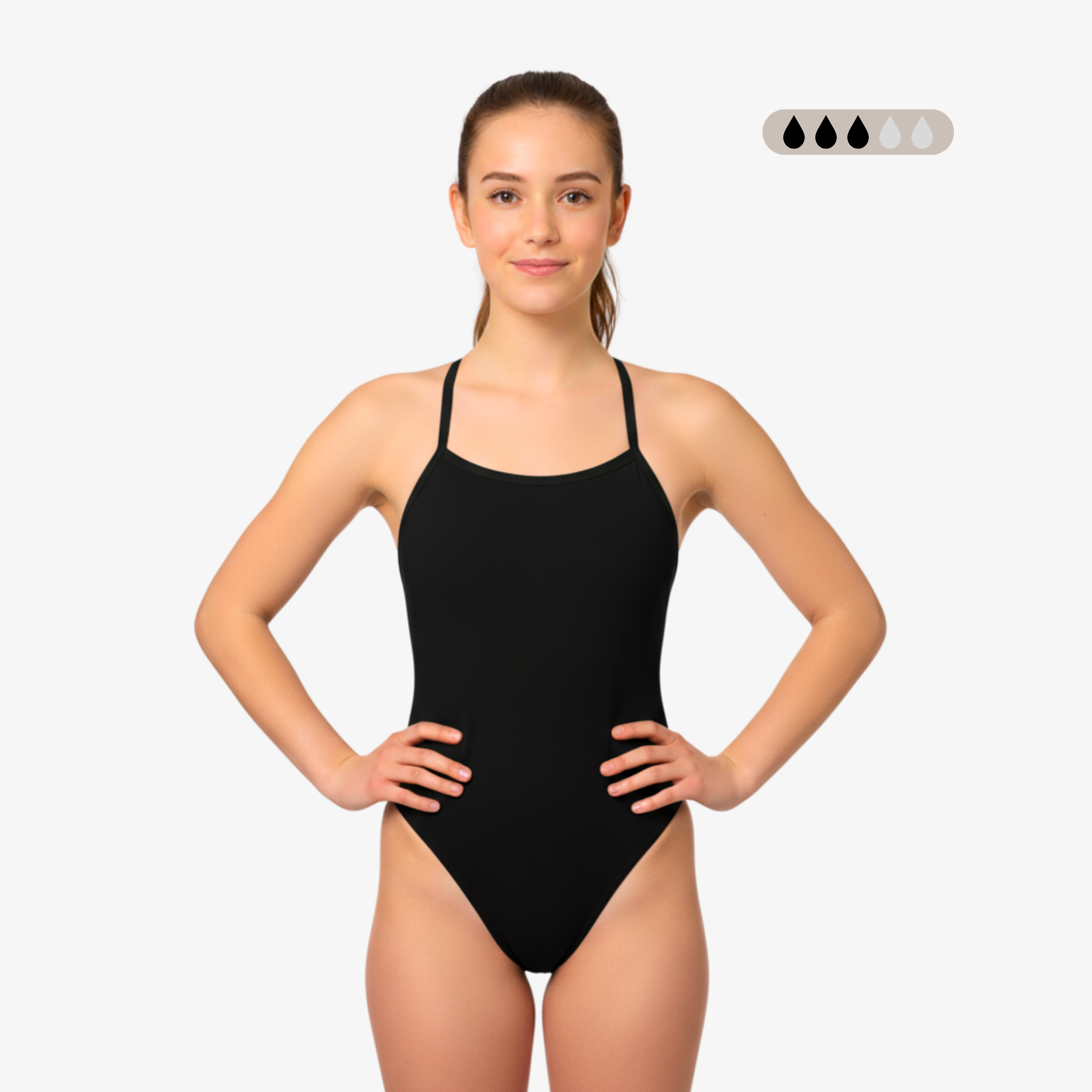 Norca SecureFlo Onyx Tie-Back Period Swimsuit – Leak-Proof Performance