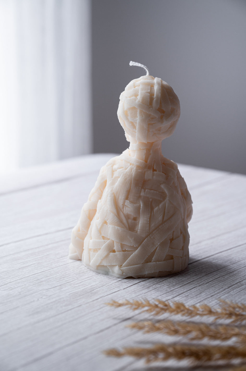 Halloween Gauze Zombie Skull Candle - Skeletal Decor