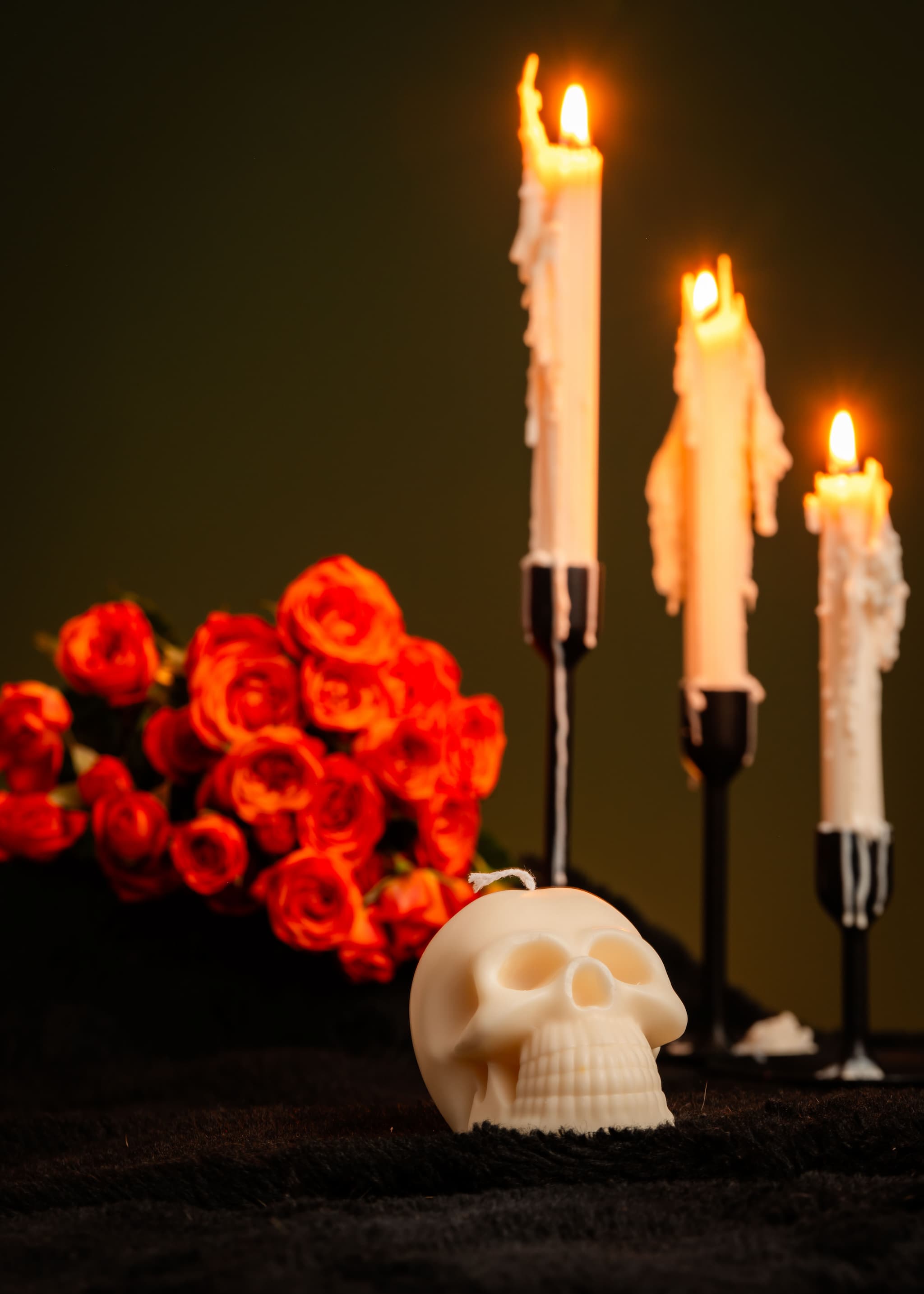 Skull Skeleton Head Soy Wax Vegan Candle