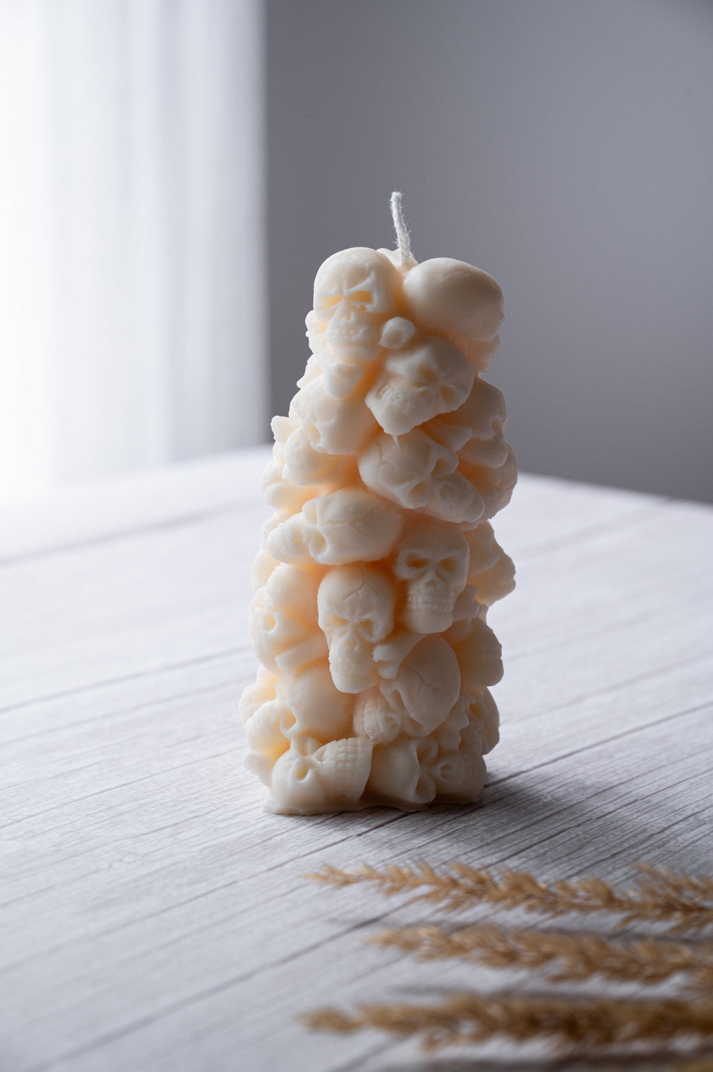 Unique Skull Tower Candle - Spooky Skeleton Halloween