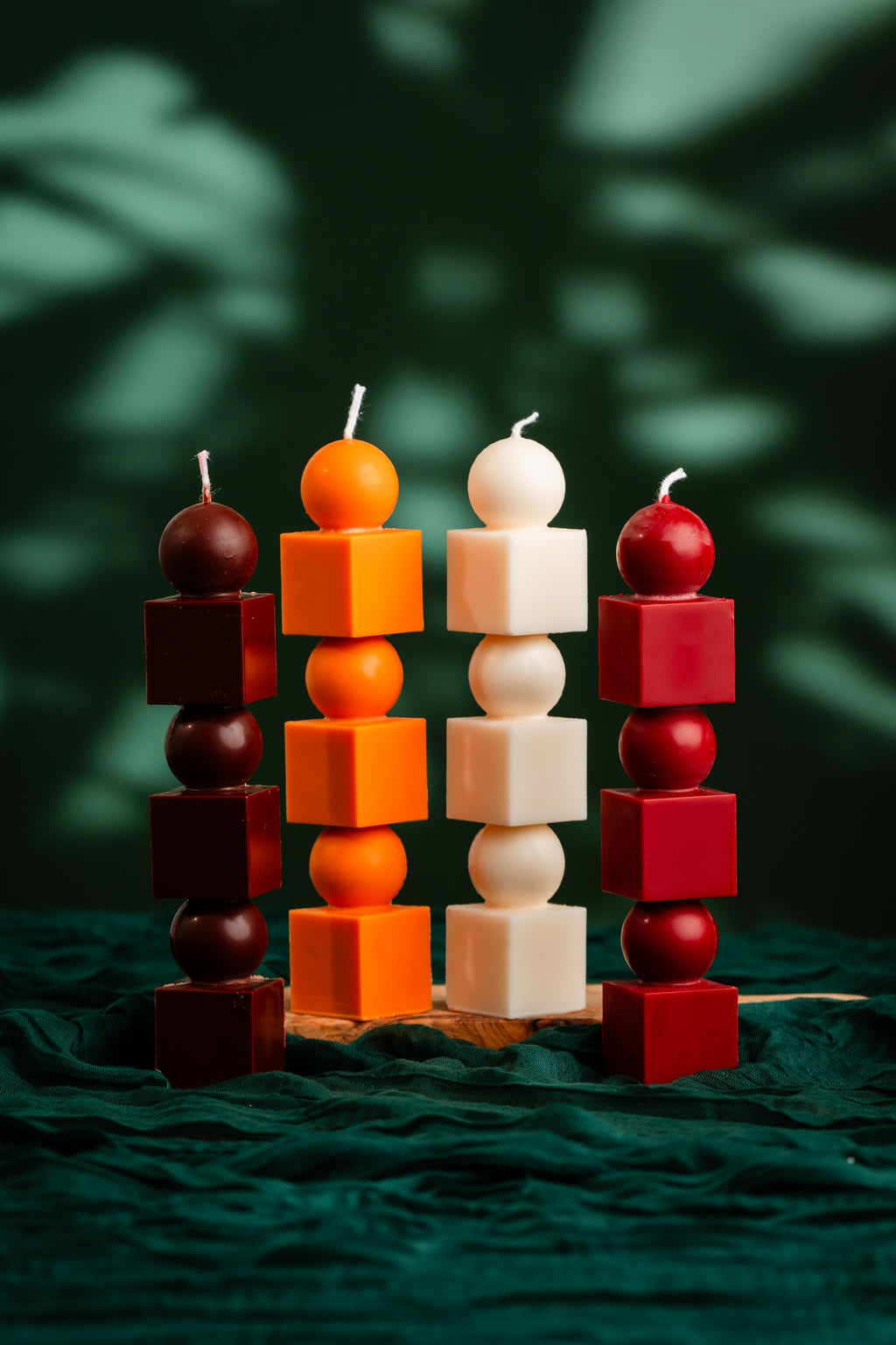 Square Stack Luxe Candle – Sculptural Elegance in Color