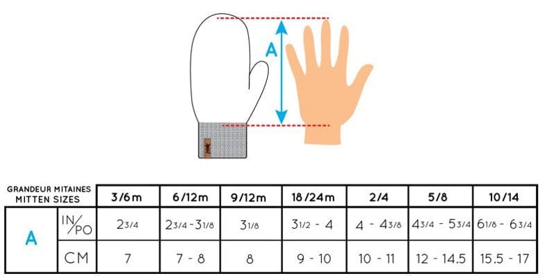 Lined Baby Mittens White Asparagus