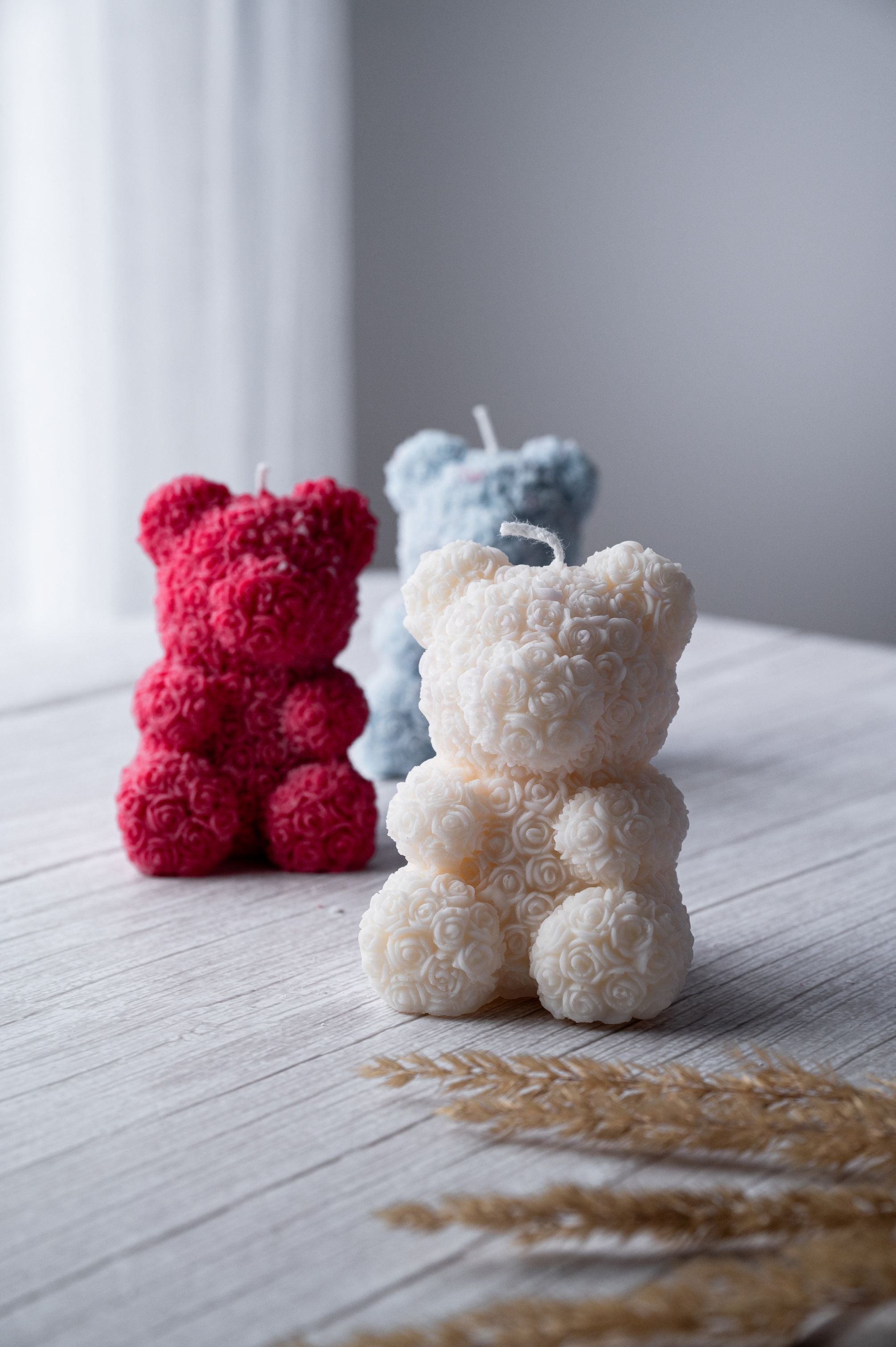 Rose Teddy Bear Candles