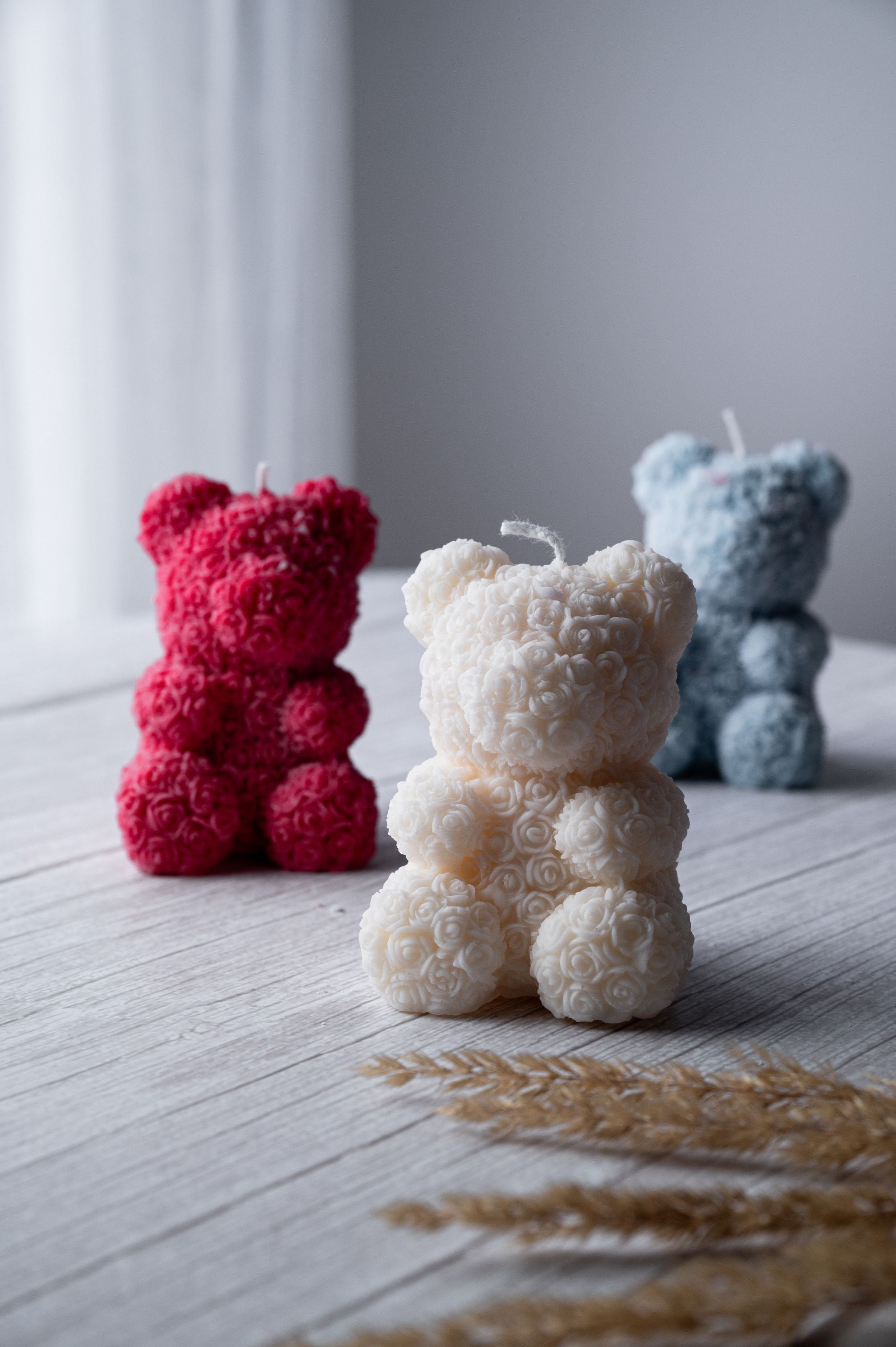 Rose Teddy Bear Candles