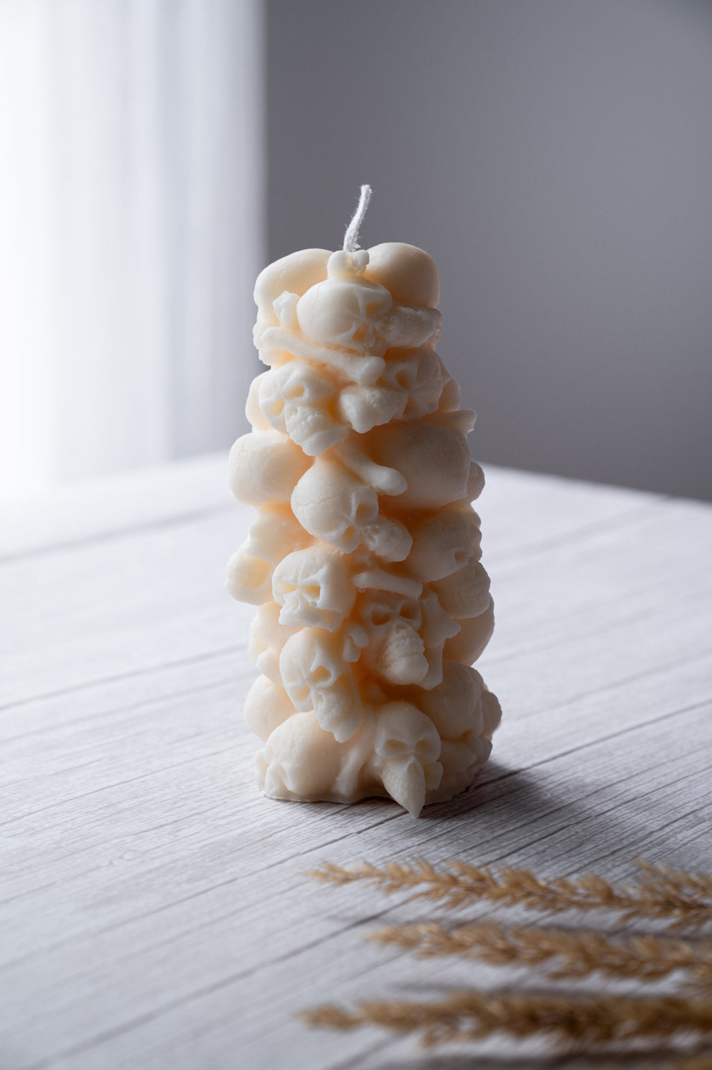Unique Skull Tower Candle - Spooky Skeleton Halloween