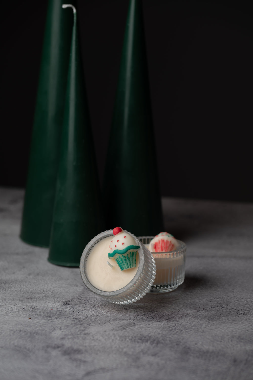 Christmas Mini Design Candle with Glass