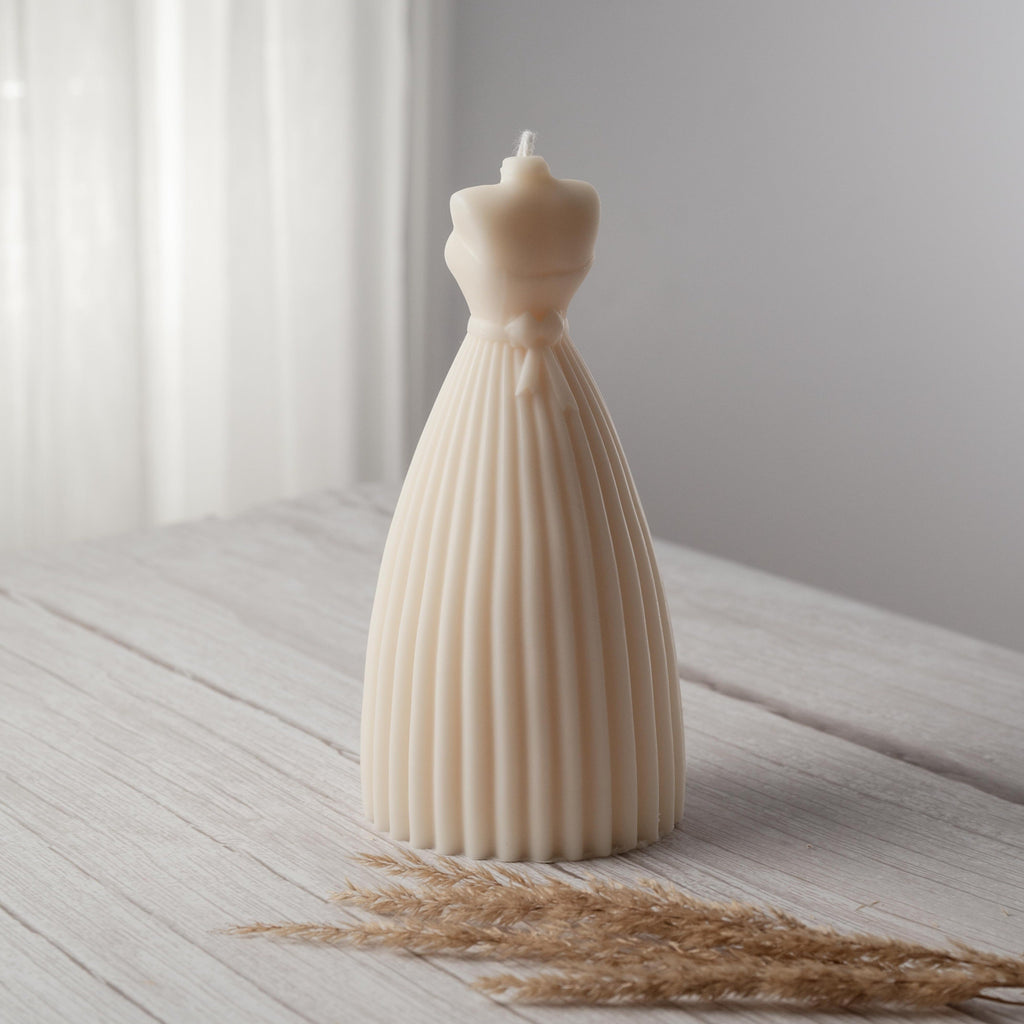 Wedding Dress Candle - Sculptural Candle