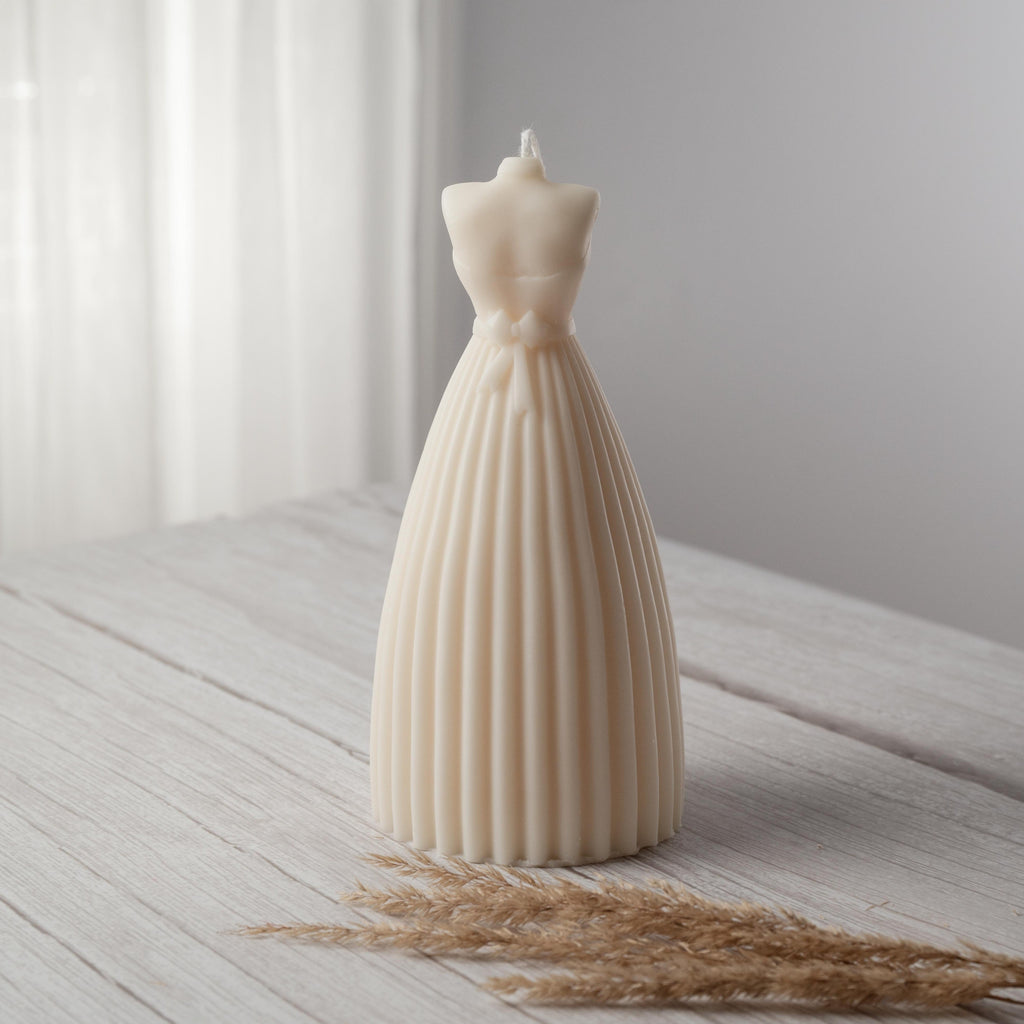 Wedding Dress Candle - Sculptural Candle