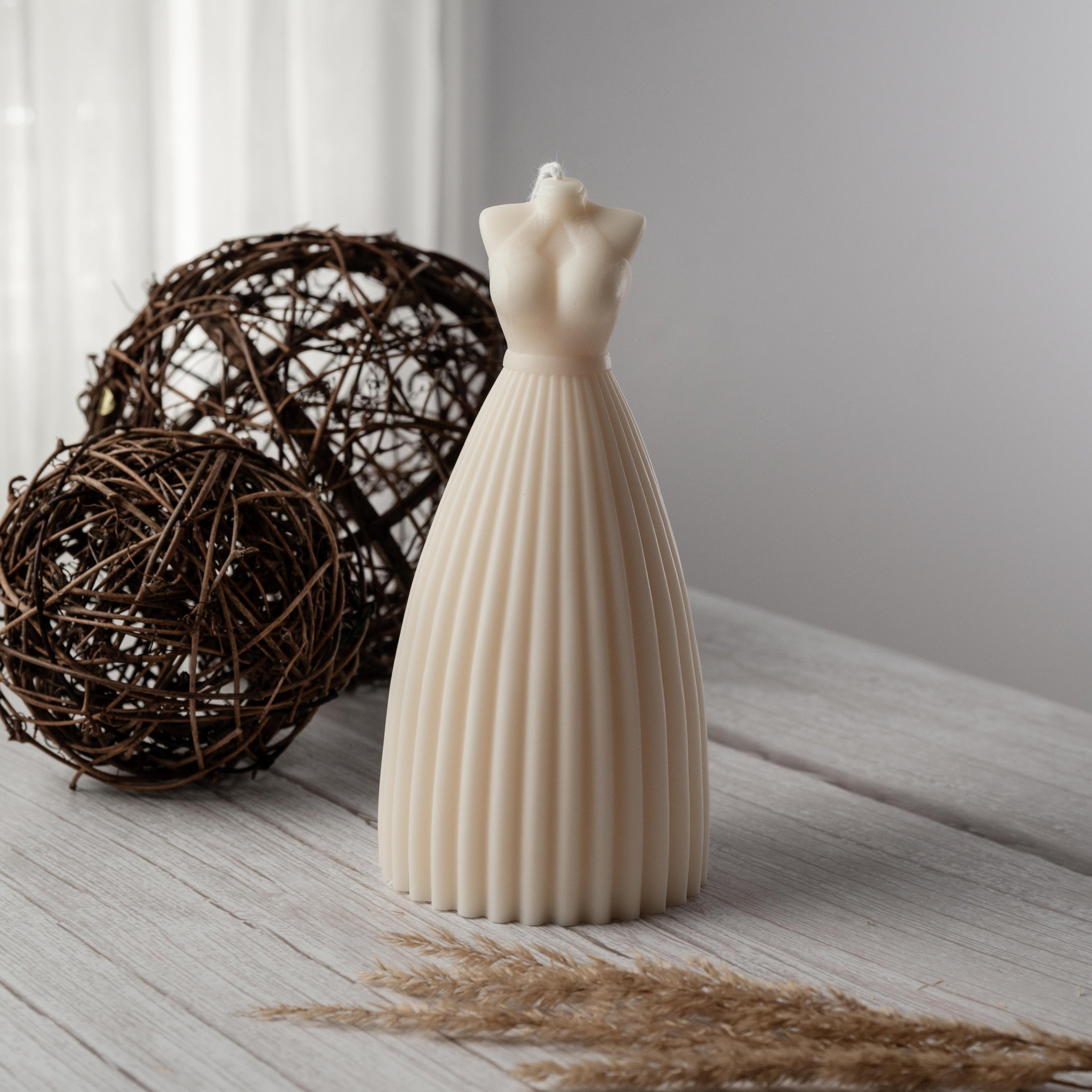 Wedding Dress Candle - Sculptural Candle