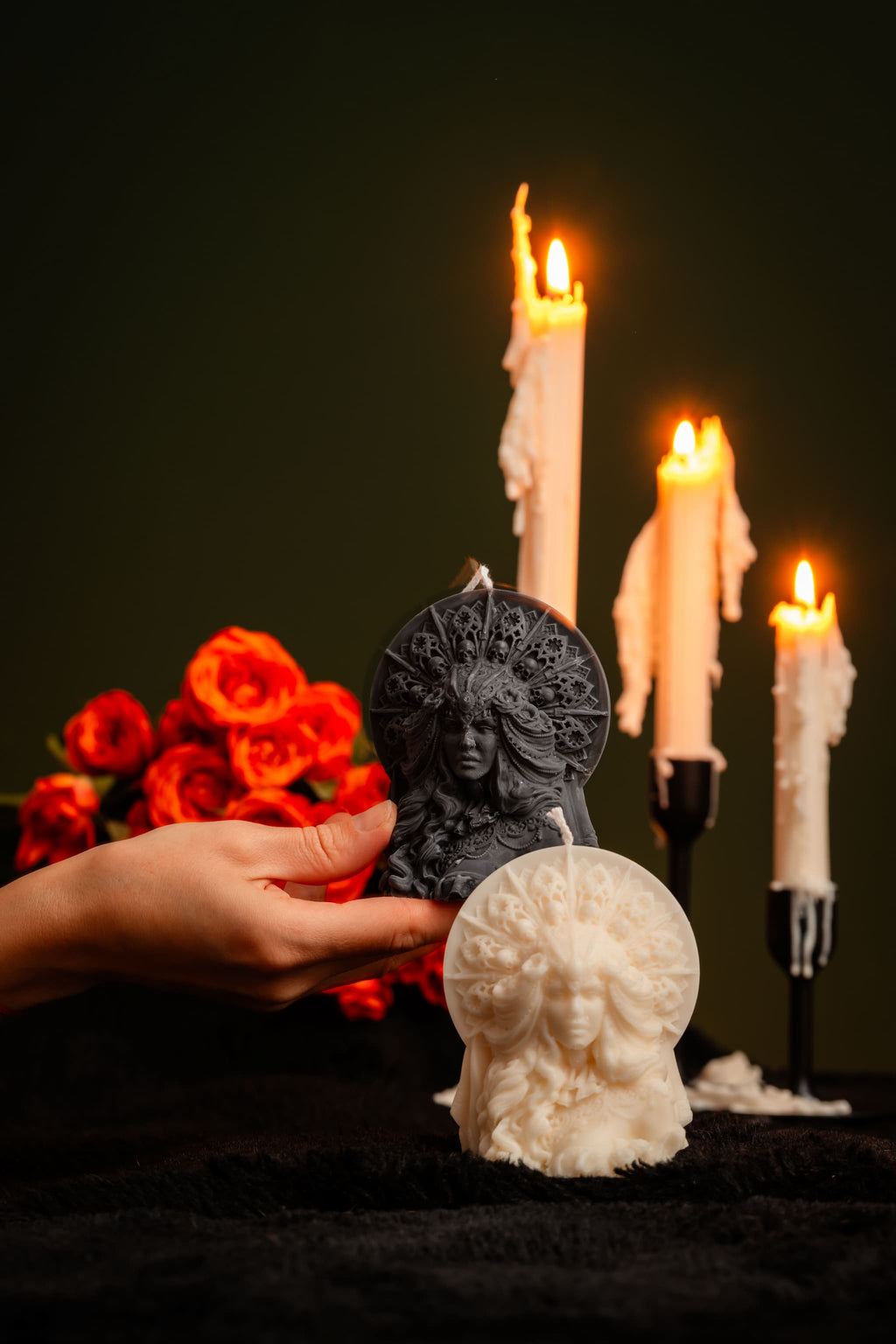 Skull Queen Candle – Hauntingly Elegant for Halloween
